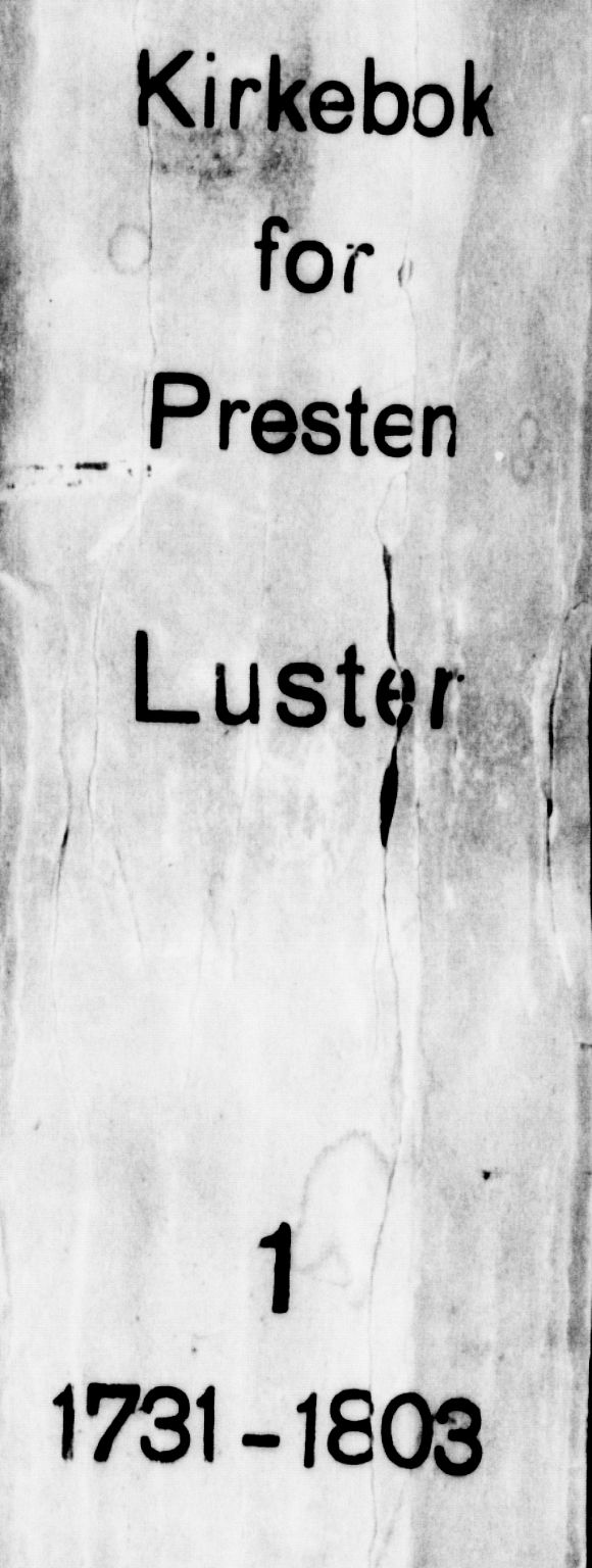 Luster sokneprestembete, AV/SAB-A-81101/H/Haa/Haaa/L0001: Ministerialbok nr. A 1, 1731-1803