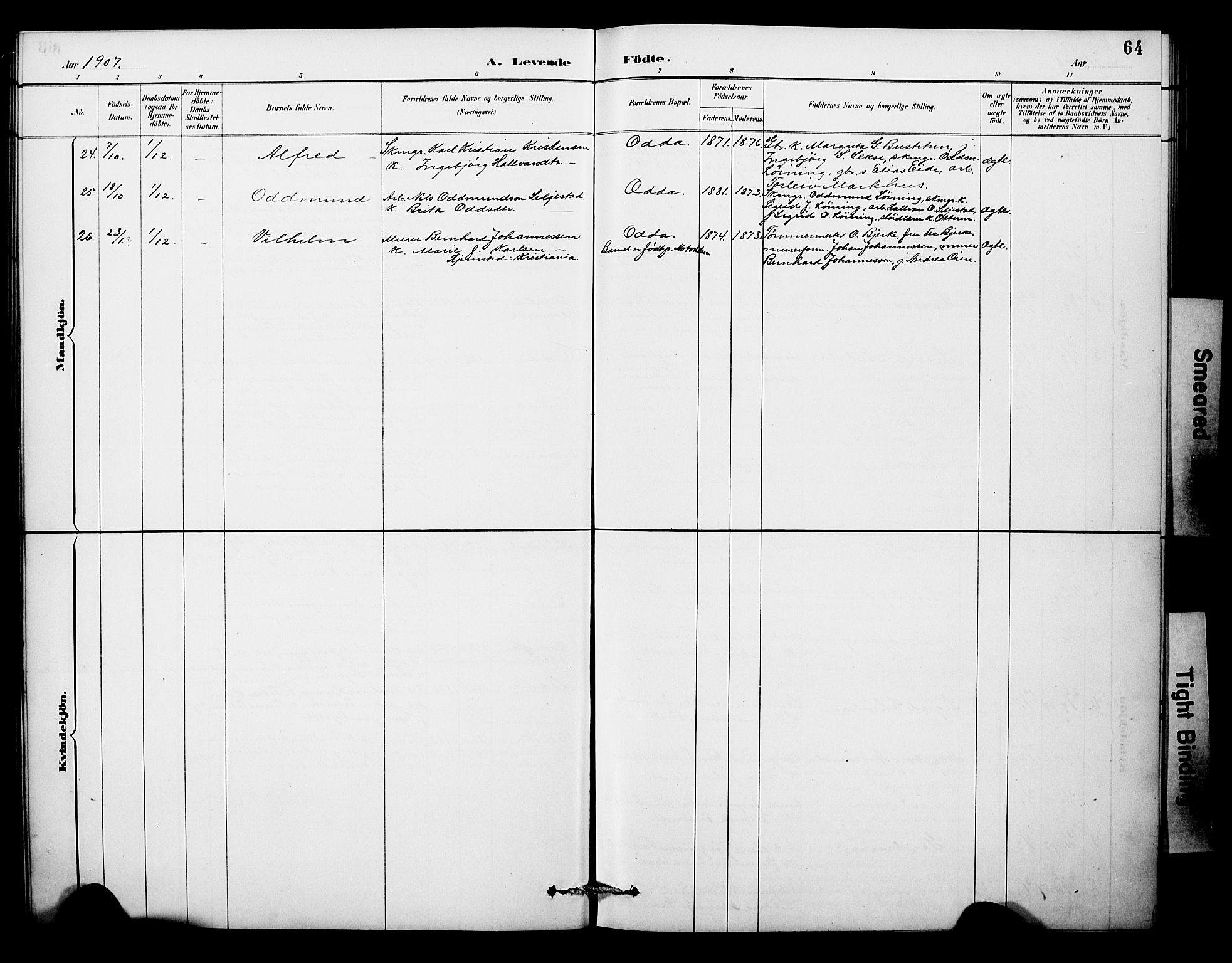 Odda Sokneprestembete, AV/SAB-A-77201/H/Hab: Klokkerbok nr. A 7, 1887-1912, s. 64