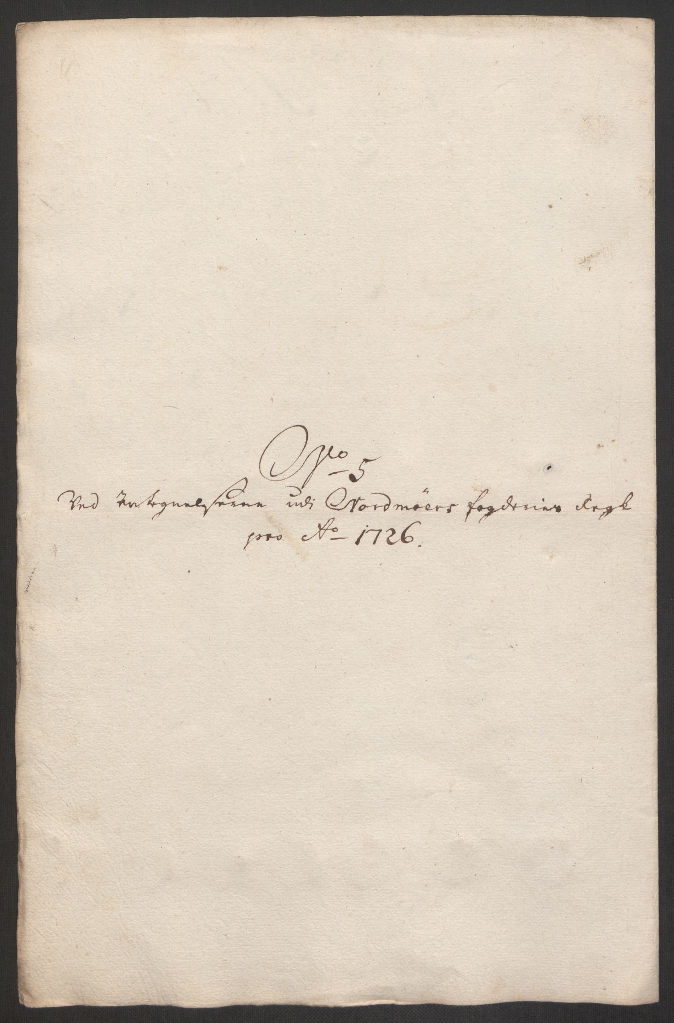 Rentekammeret inntil 1814, Reviderte regnskaper, Fogderegnskap, RA/EA-4092/R56/L3759: Fogderegnskap Nordmøre, 1726, s. 350