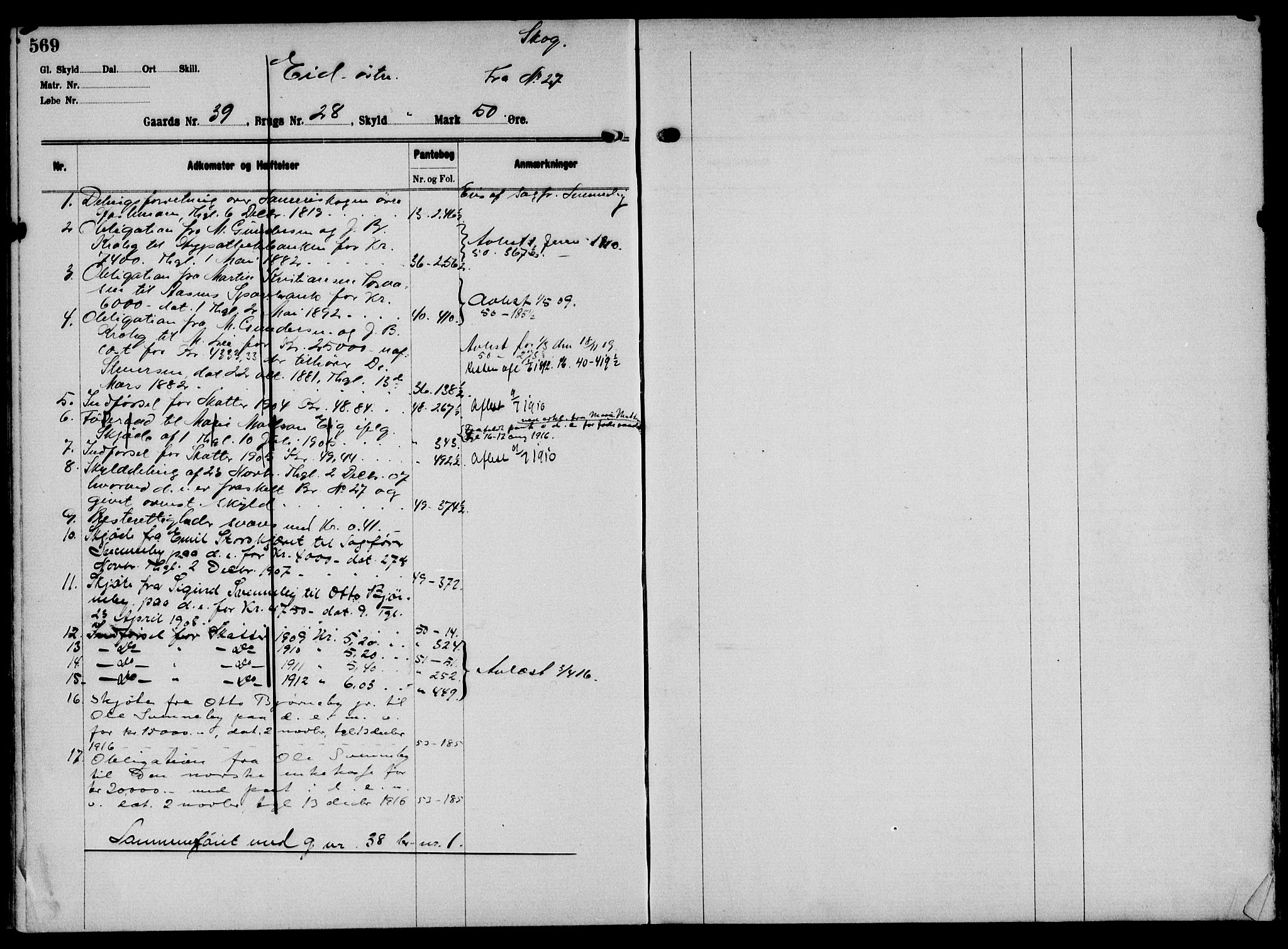 Solør tingrett, AV/SAH-TING-008/H/Ha/Hak/L0002: Panteregister nr. II, 1900-1935, s. 569