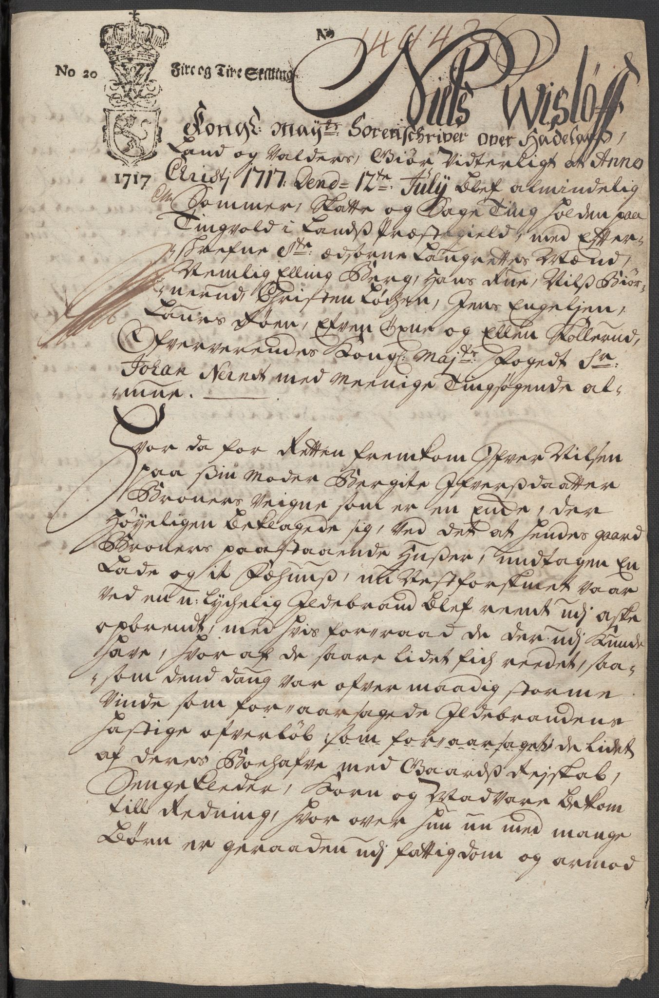 Rentekammeret inntil 1814, Reviderte regnskaper, Fogderegnskap, RA/EA-4092/R18/L1320: Fogderegnskap Hadeland, Toten og Valdres, 1718, s. 212