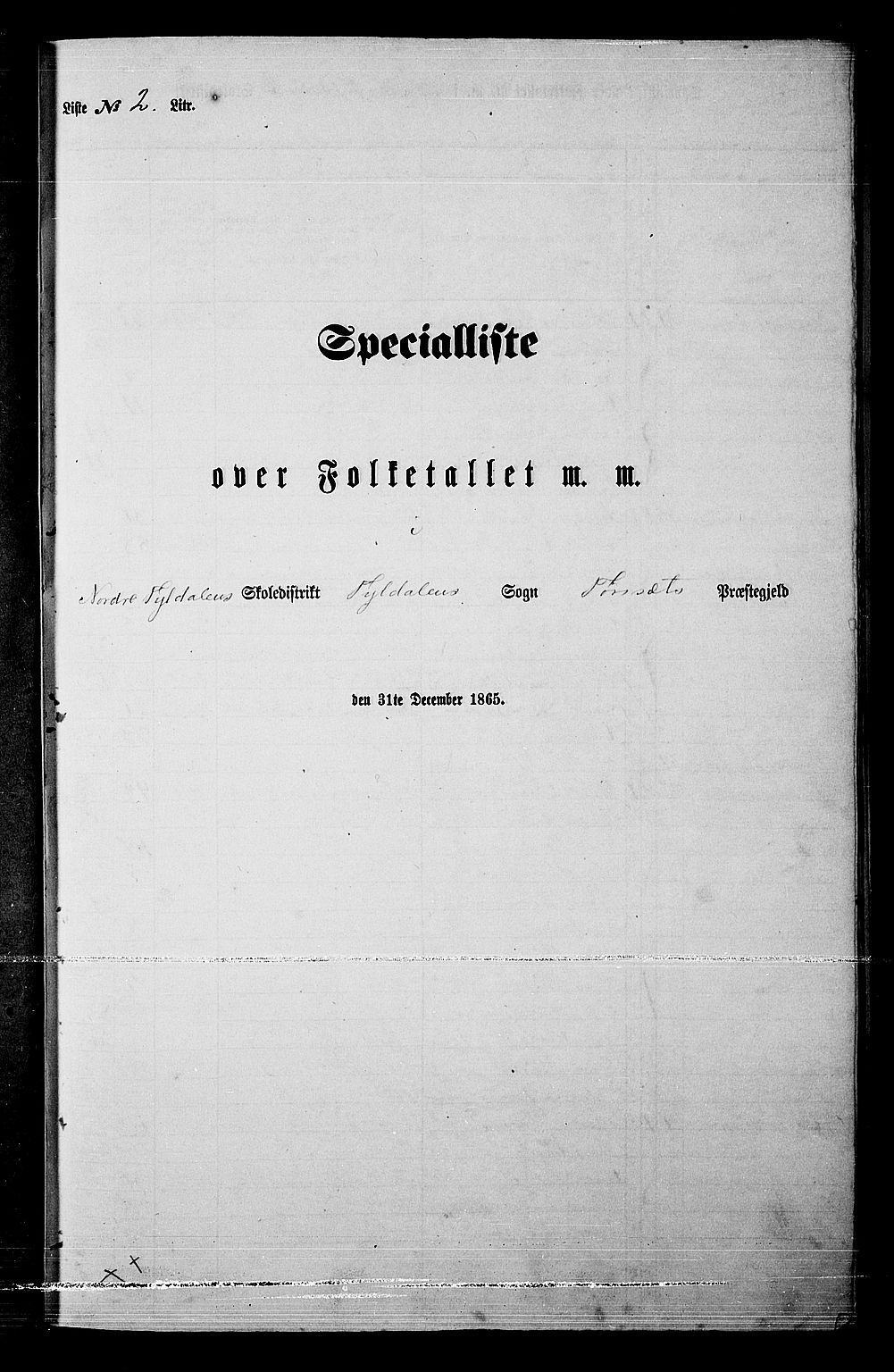 RA, Folketelling 1865 for 0437P Tynset prestegjeld, 1865, s. 25