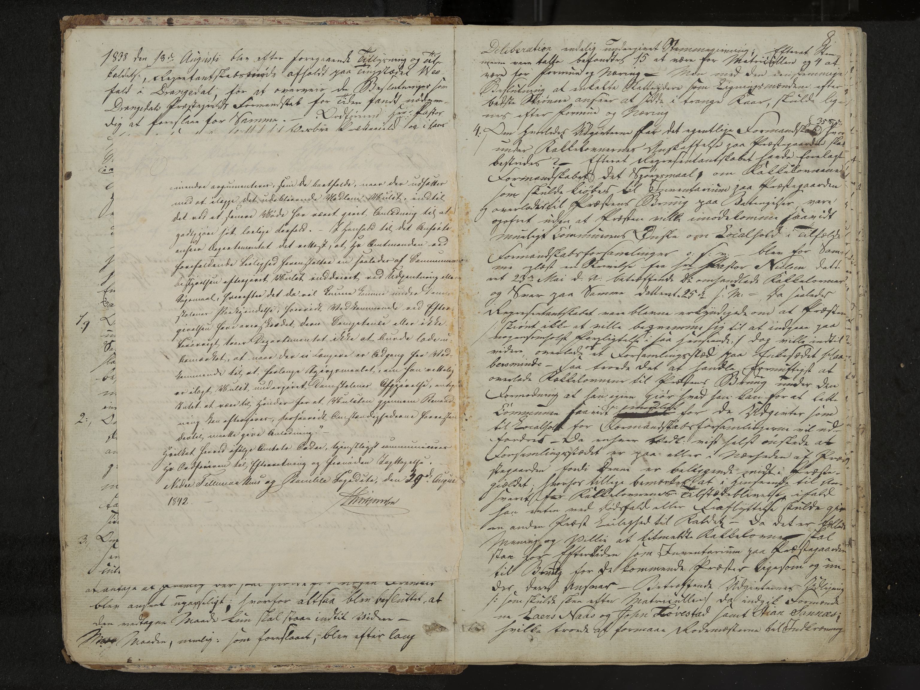 Drangedal formannskap og sentraladministrasjon, IKAK/0817021/A/L0001: Møtebok, 1837-1870, s. 8b