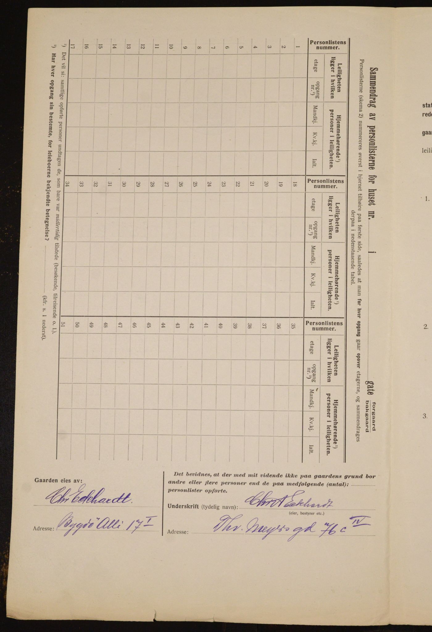 OBA, Kommunal folketelling 1.2.1912 for Kristiania, 1912, s. 57754