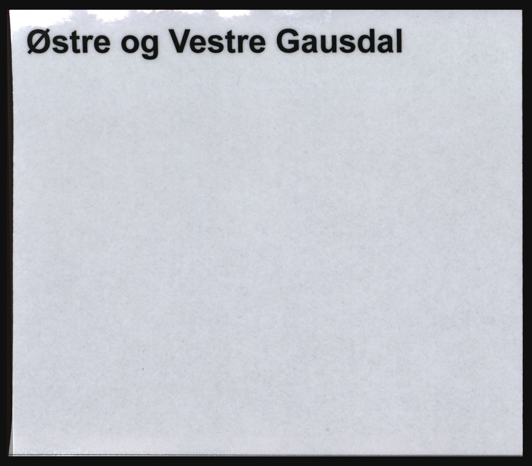 Norges Brannkasse, Vestre Gausdal, AV/SAH-NBRANV-040, s. 1