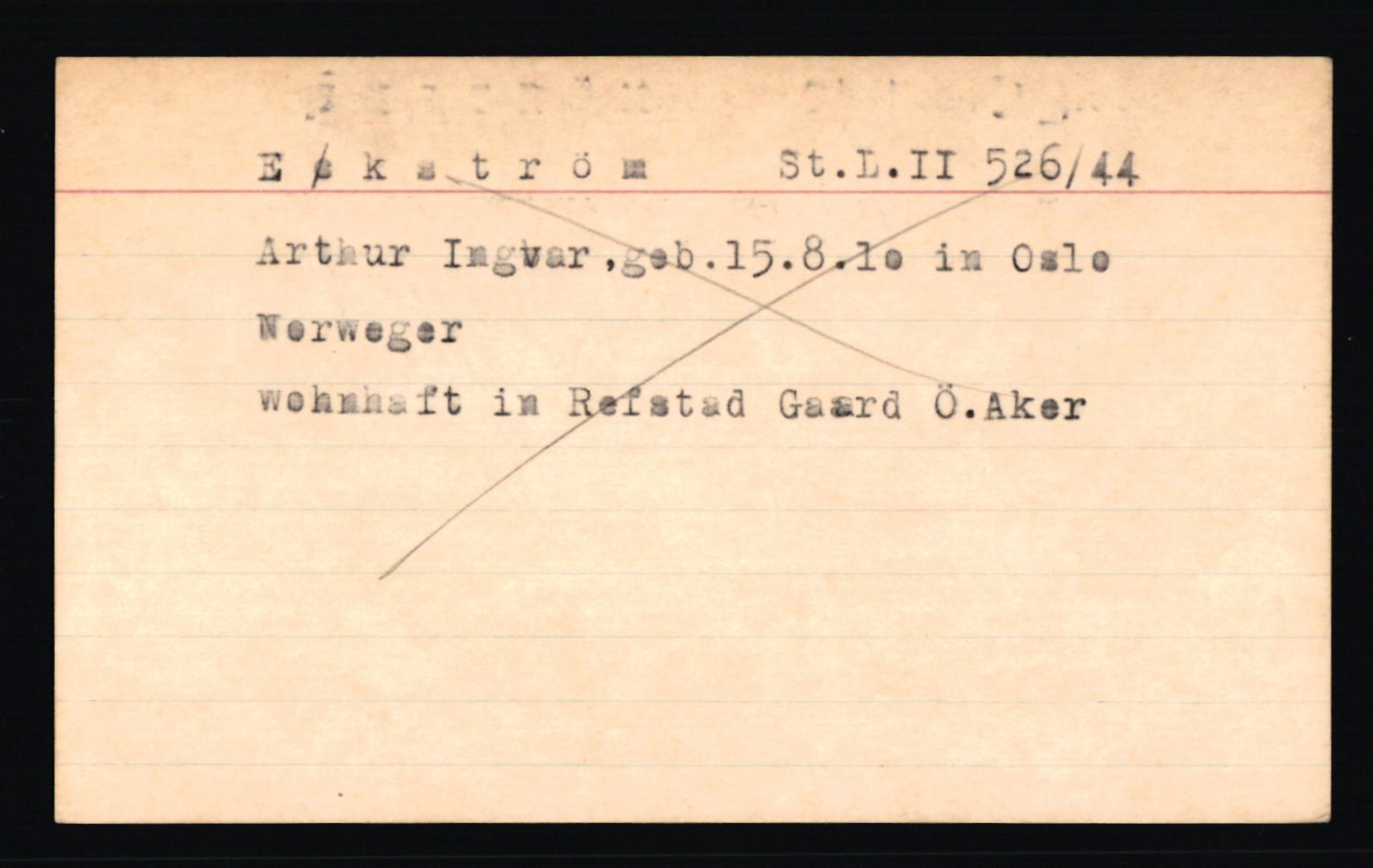 SS- und Polizeigericht Nord (IX), AV/RA-RAFA-3182/0001/C/Ca/L0004: kartotekkort for personer alfabetisk på etternavn: John-L, 1940-1945, s. 88