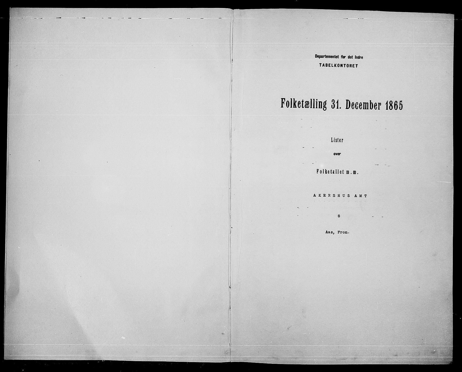 RA, Folketelling 1865 for 0214P Ås prestegjeld, 1865, s. 3