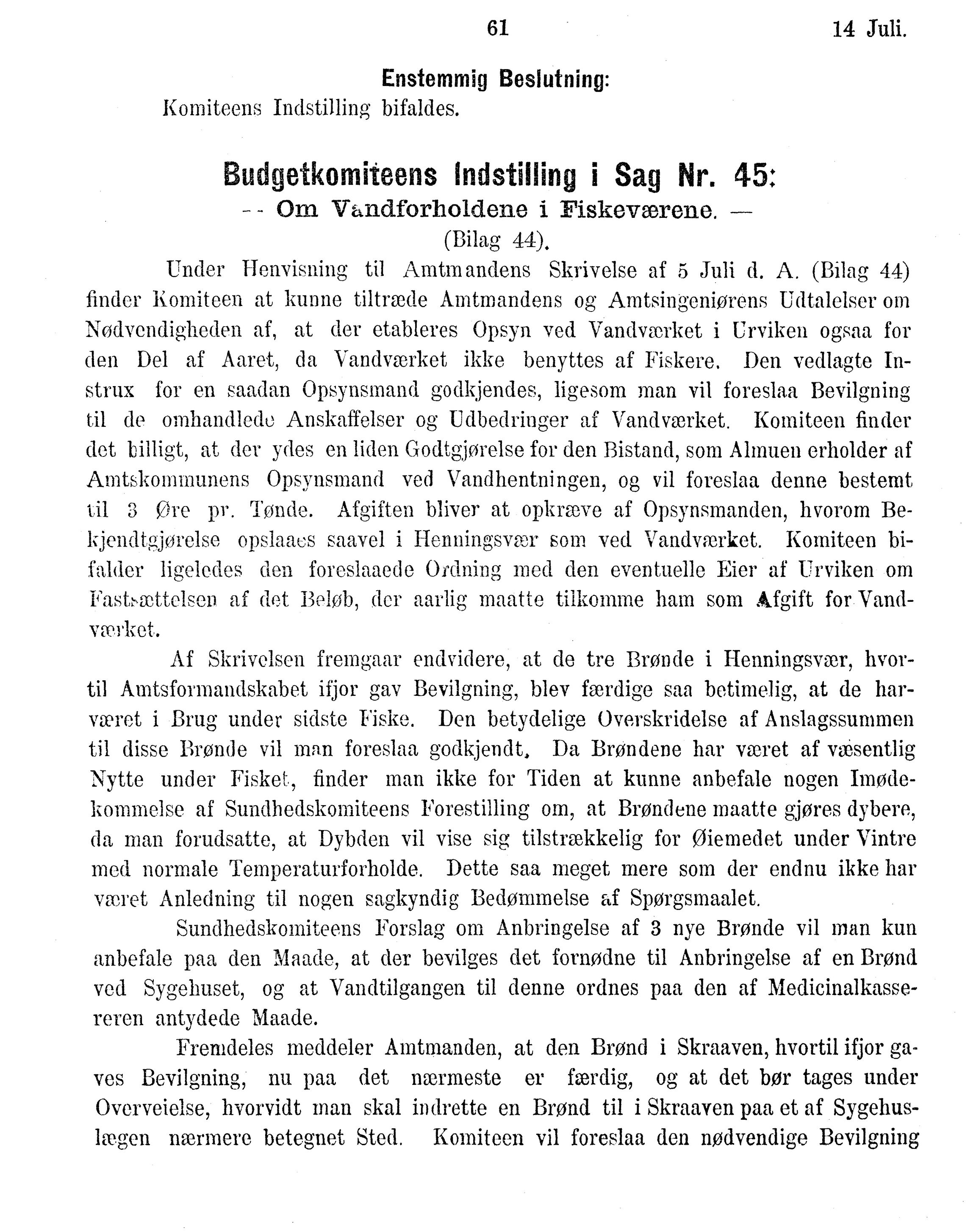 Nordland Fylkeskommune. Fylkestinget, AIN/NFK-17/176/A/Ac/L0015: Fylkestingsforhandlinger 1886-1890, 1886-1890