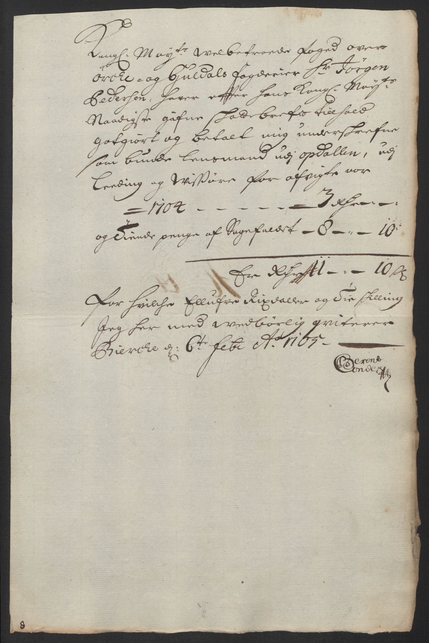 Rentekammeret inntil 1814, Reviderte regnskaper, Fogderegnskap, RA/EA-4092/R60/L3954: Fogderegnskap Orkdal og Gauldal, 1704, s. 203