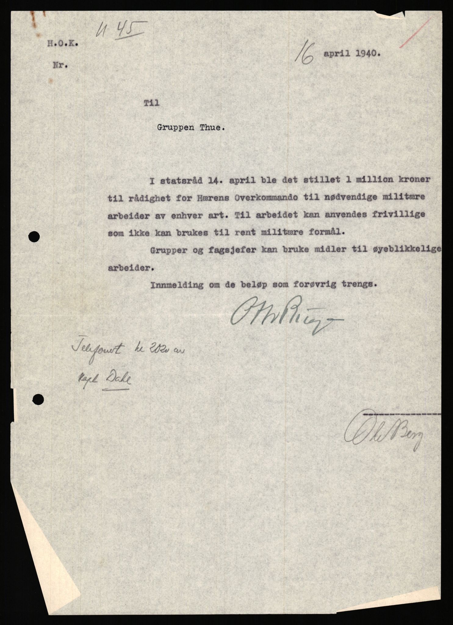 Forsvaret, Forsvarets krigshistoriske avdeling, AV/RA-RAFA-2017/Y/Ya/L0031: II-C-11-51 - Hærens overkommando, 1940, s. 73