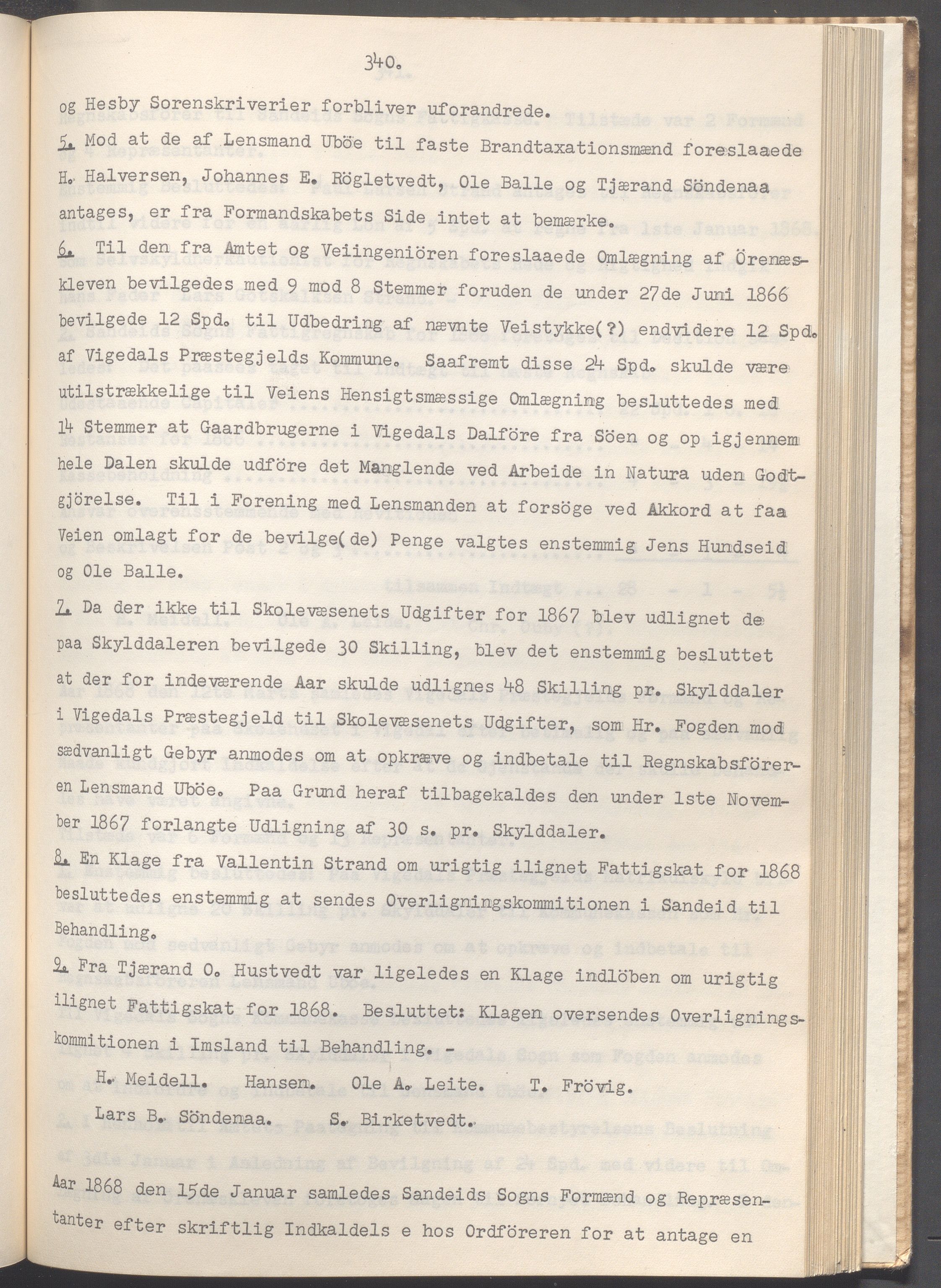 Vikedal kommune - Formannskapet, IKAR/K-100598/A/Ac/L0002: Avskrift av møtebok, 1862-1874, s. 340