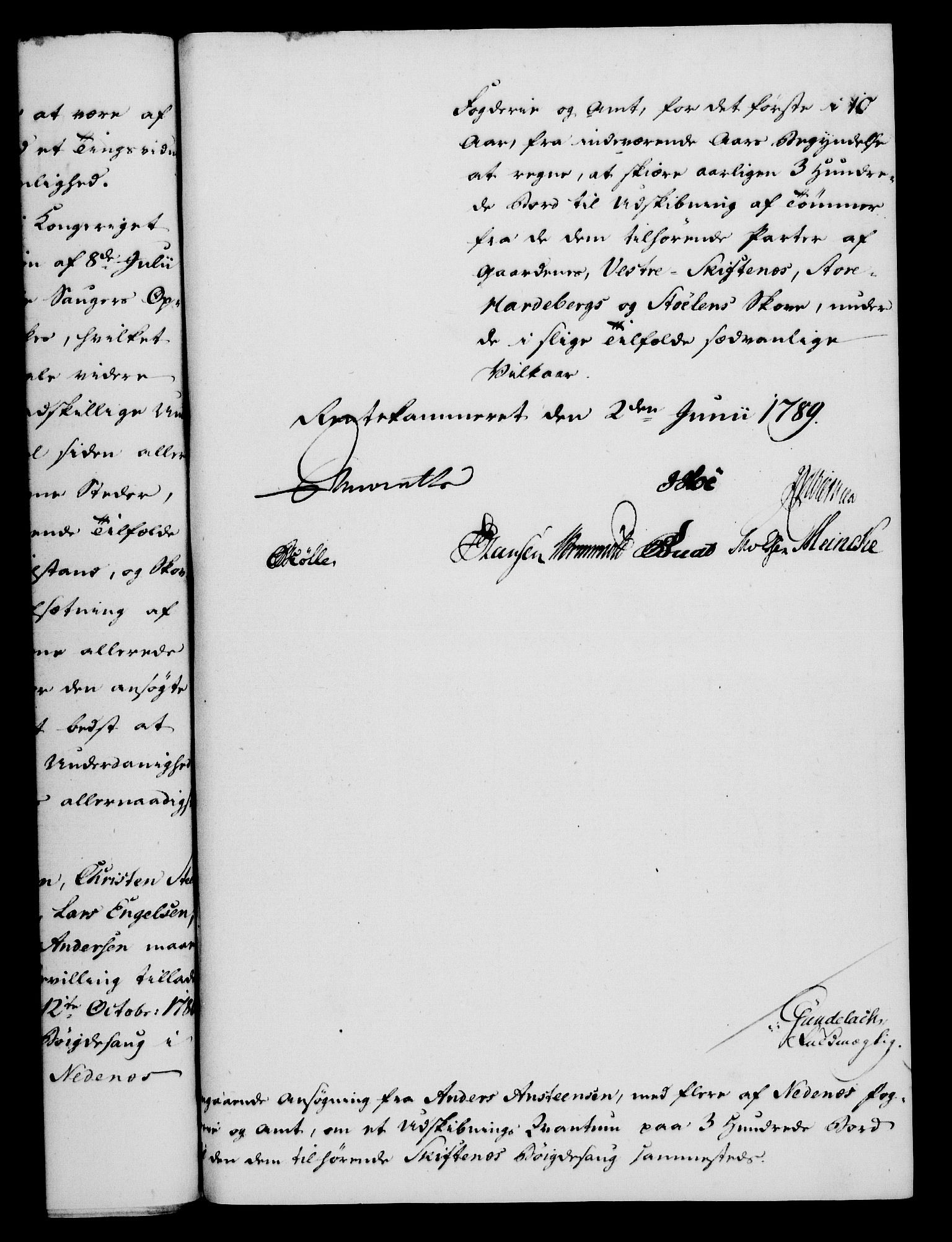Rentekammeret, Kammerkanselliet, RA/EA-3111/G/Gf/Gfa/L0071: Norsk relasjons- og resolusjonsprotokoll (merket RK 52.71), 1789, s. 321