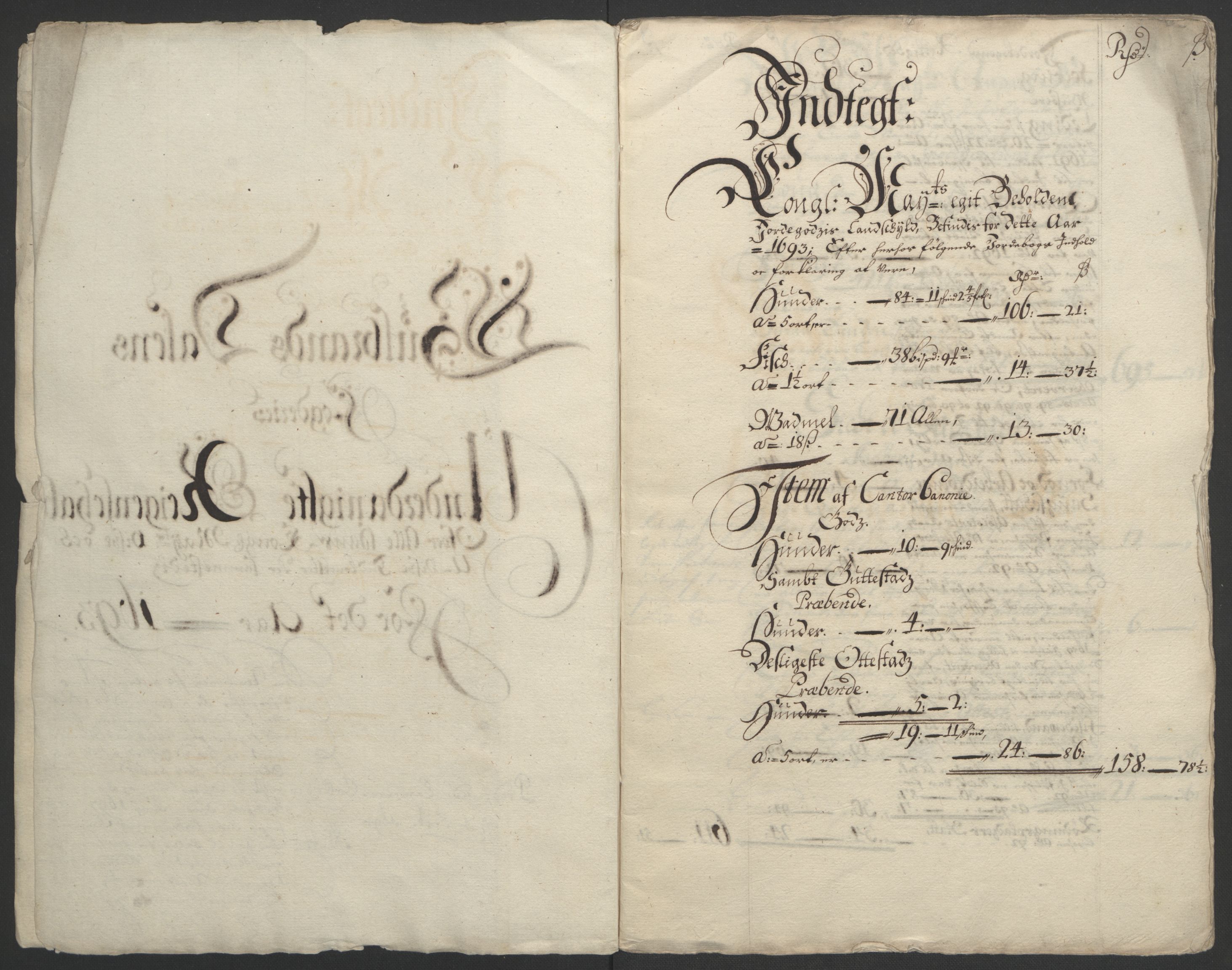 Rentekammeret inntil 1814, Reviderte regnskaper, Fogderegnskap, AV/RA-EA-4092/R17/L1167: Fogderegnskap Gudbrandsdal, 1693, s. 11