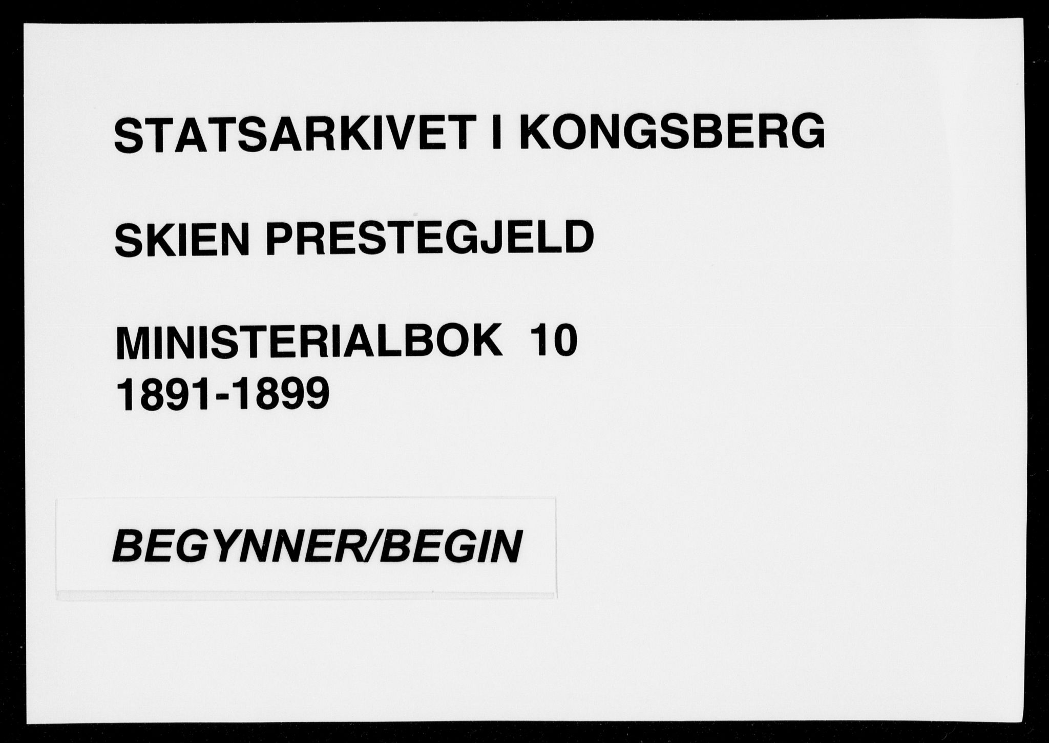 Skien kirkebøker, AV/SAKO-A-302/F/Fa/L0010: Ministerialbok nr. 10, 1891-1899