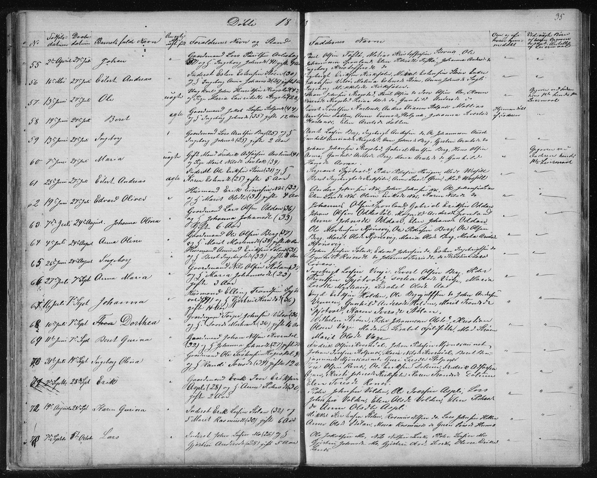 Ministerialprotokoller, klokkerbøker og fødselsregistre - Sør-Trøndelag, AV/SAT-A-1456/630/L0503: Klokkerbok nr. 630C01, 1869-1878, s. 35