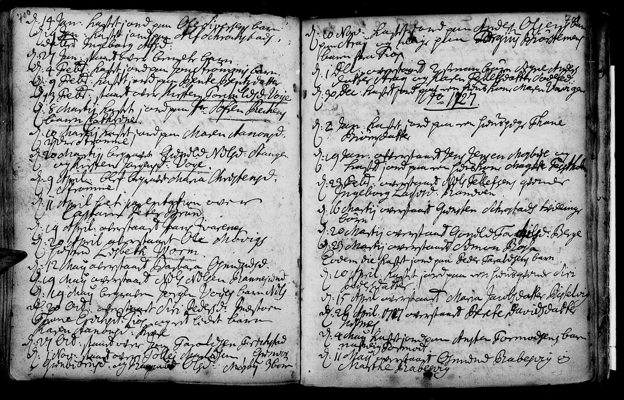 Oddernes sokneprestkontor, AV/SAK-1111-0033/F/Fa/Faa/L0002: Ministerialbok nr. A 2, 1719-1764, s. 700-701