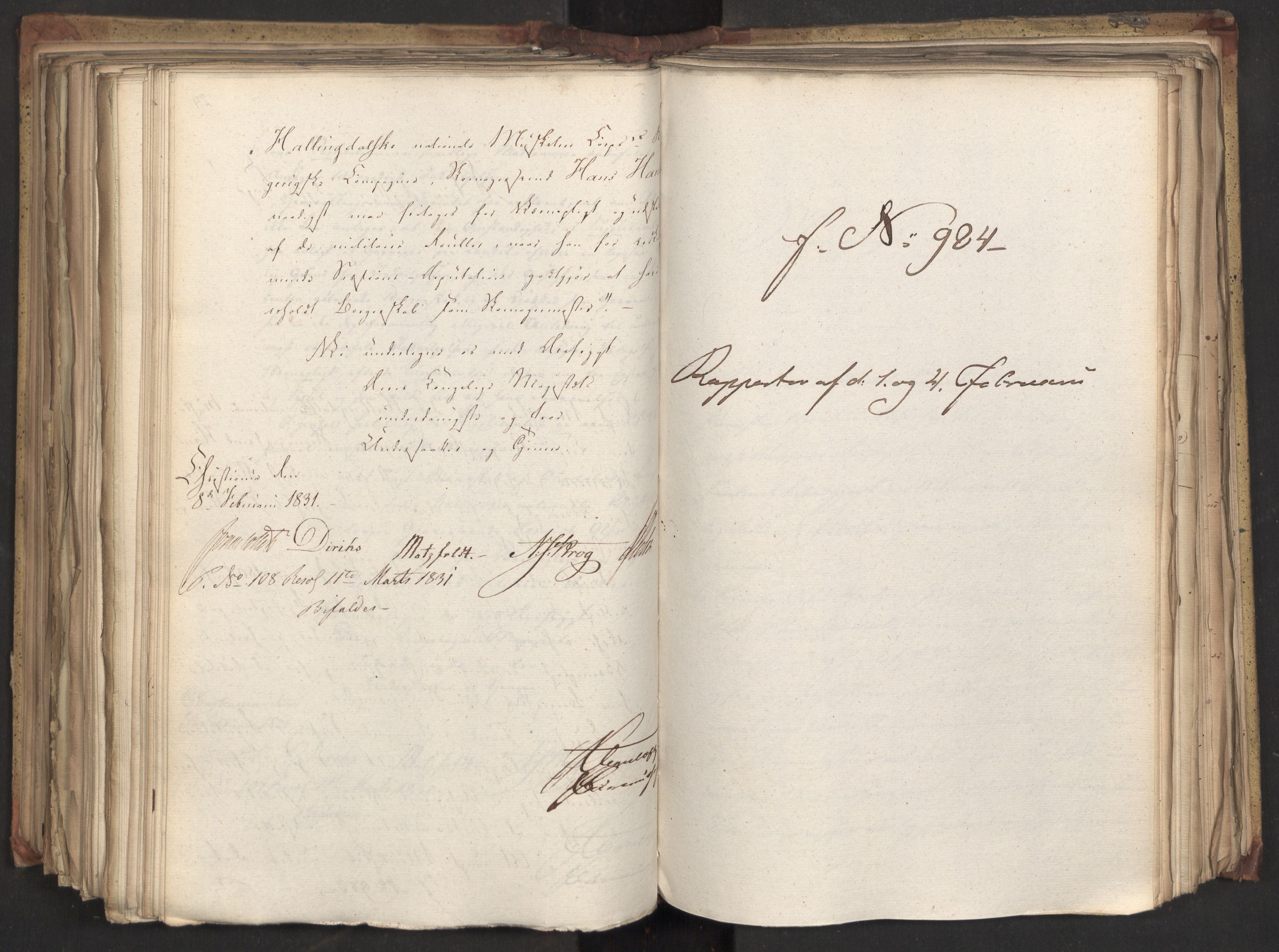 Statsrådsavdelingen i Stockholm, AV/RA-S-1003/D/Da/L0069: Regjeringsinnstillinger nr. 877-1046, 1831, s. 379