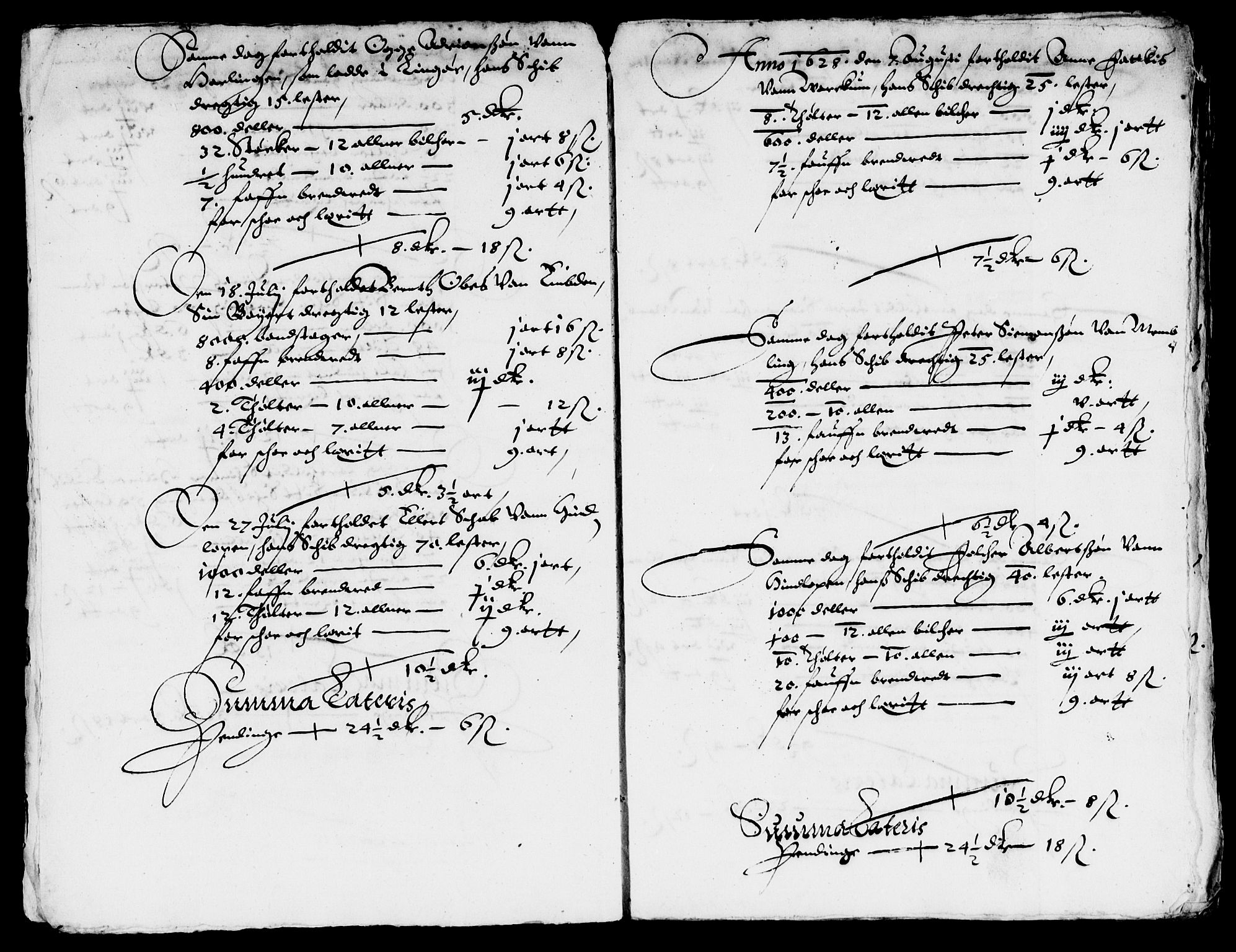Rentekammeret inntil 1814, Reviderte regnskaper, Lensregnskaper, AV/RA-EA-5023/R/Rb/Rbq/L0018: Nedenes len. Mandals len. Råbyggelag., 1628-1630