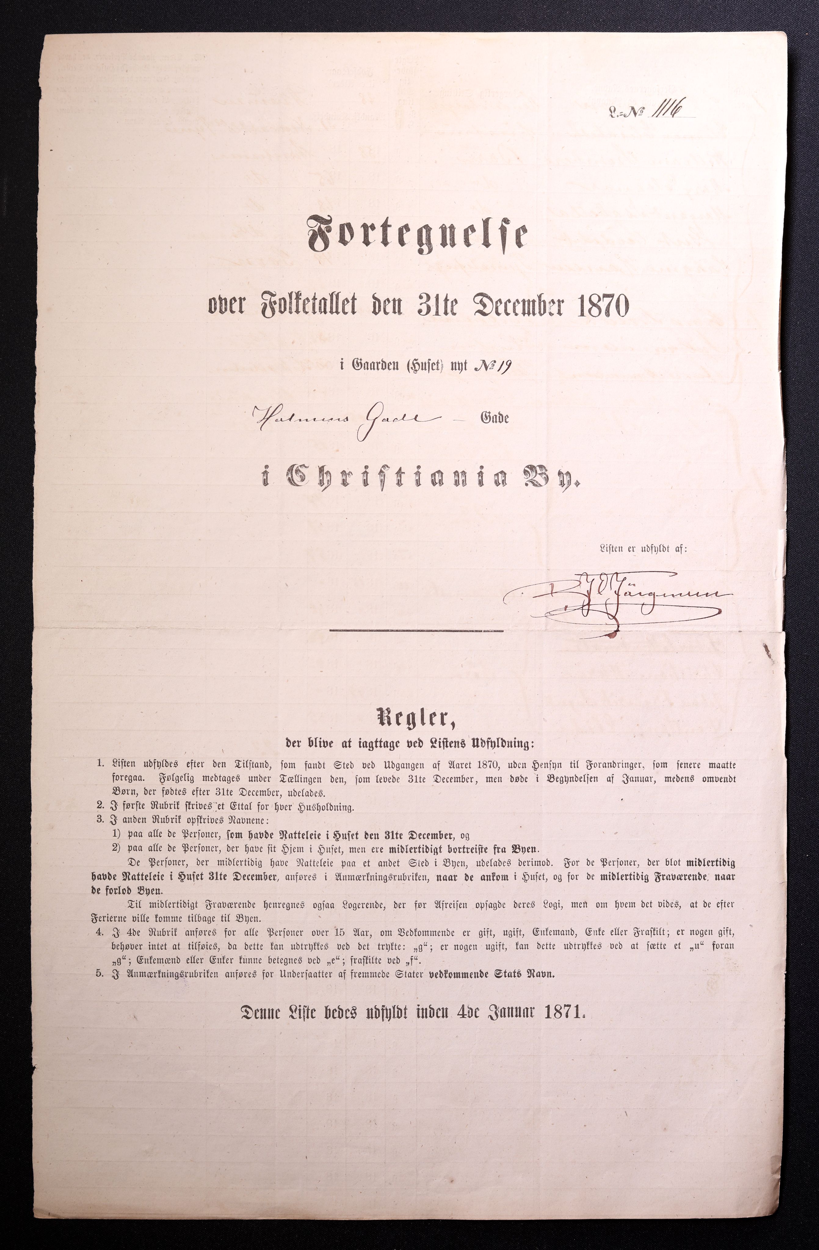 RA, Folketelling 1870 for 0301 Kristiania kjøpstad, 1870, s. 1309