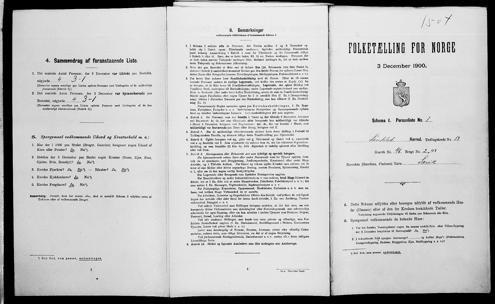 SAK, Folketelling 1900 for 0913 Søndeled herred, 1900, s. 1129