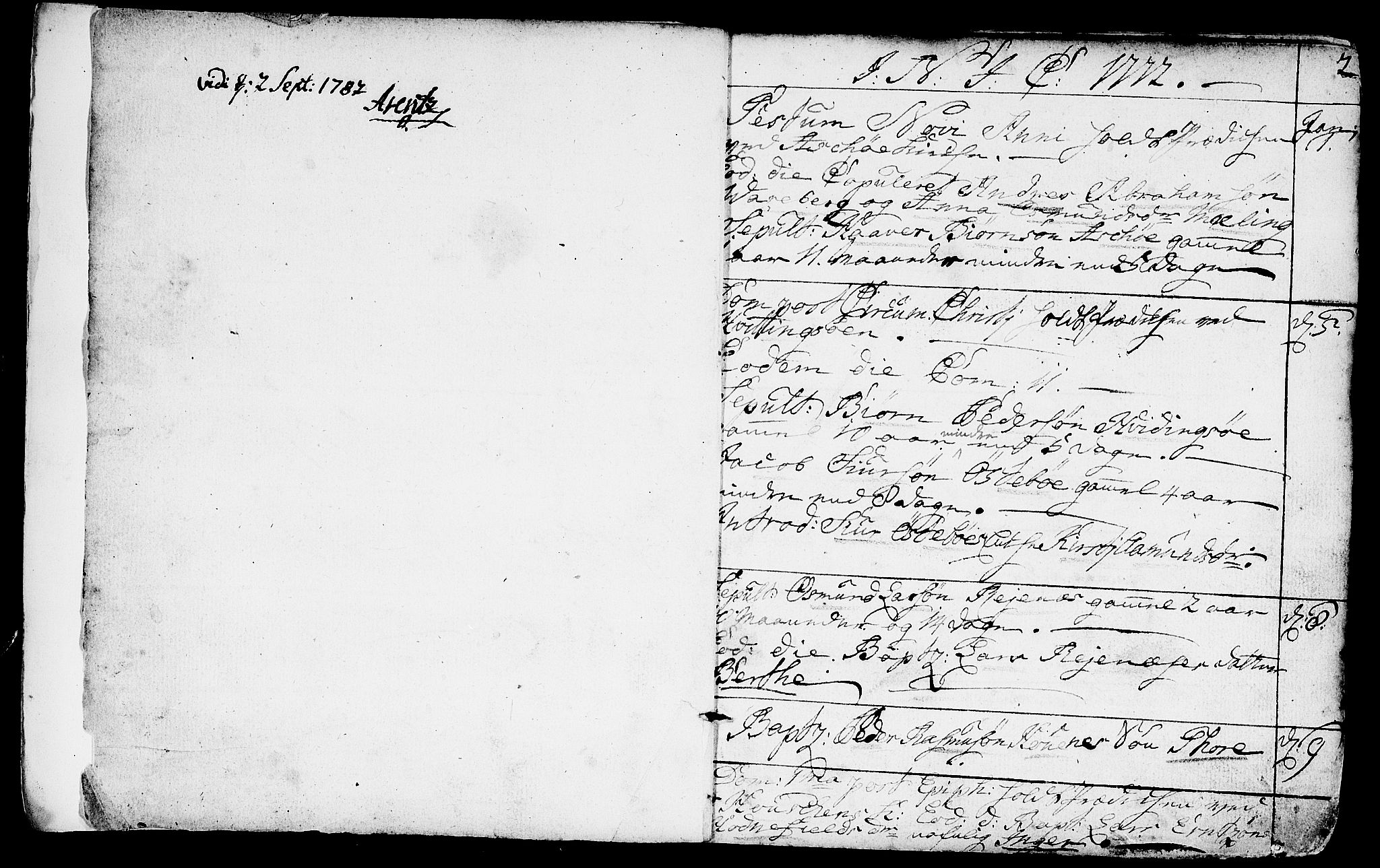 Rennesøy sokneprestkontor, SAST/A -101827/H/Ha/Haa/L0003: Ministerialbok nr. A 3, 1772-1815, s. 2