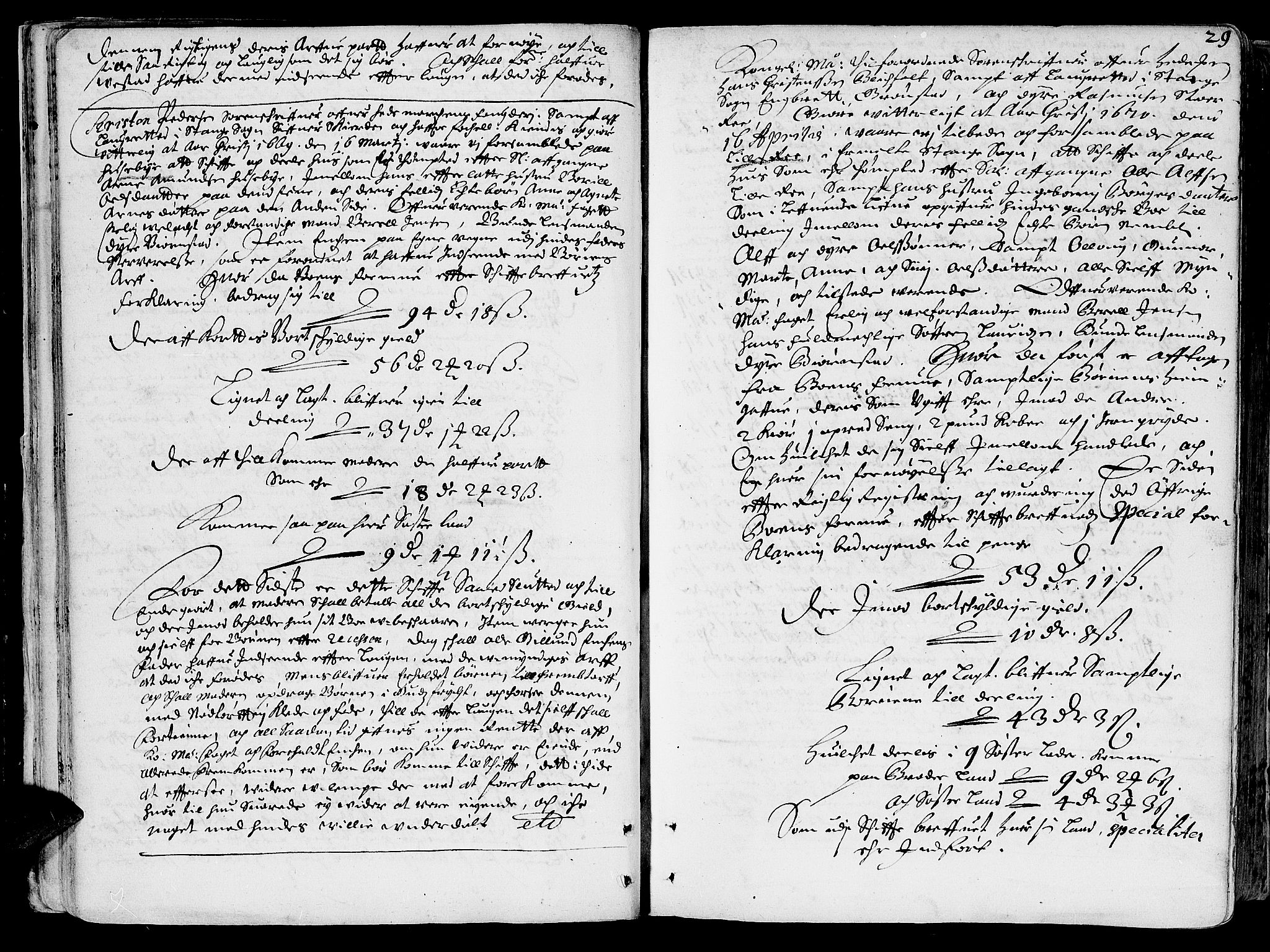 Hedemarken sorenskriveri, SAH/TING-034/J/Ja/L0001: Skifteprotokoll, 1662-1673, s. 28b-29a