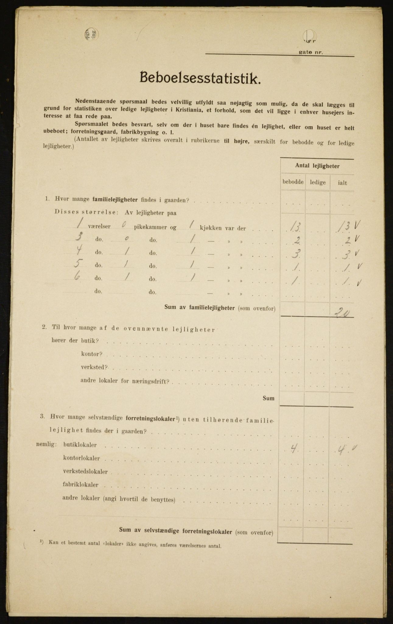 OBA, Kommunal folketelling 1.2.1909 for Kristiania kjøpstad, 1909, s. 80364