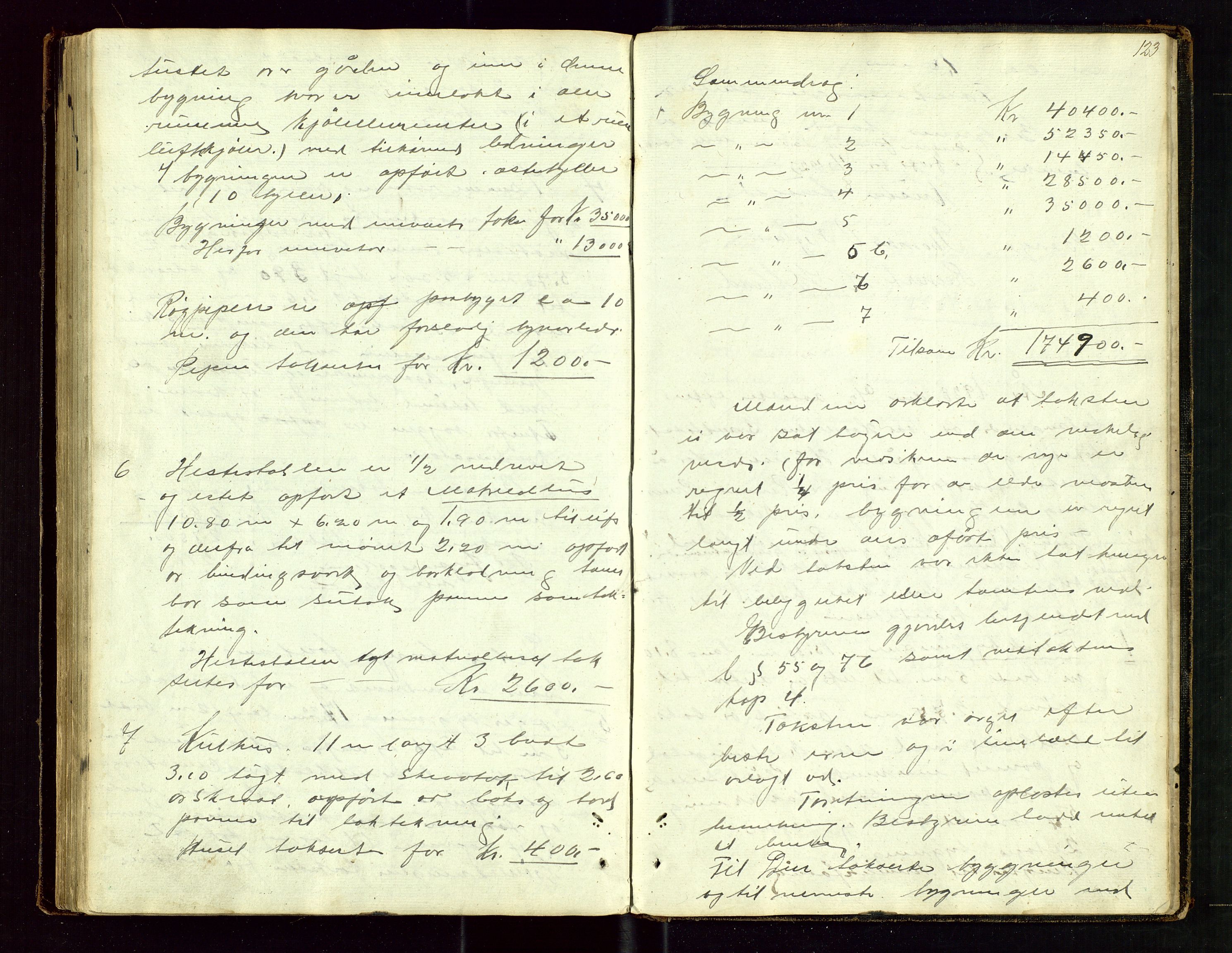 Rennesøy lensmannskontor, SAST/A-100165/Goa/L0001: "Brandtaxations-Protocol for Rennesøe Thinglag", 1846-1923, s. 122b-123a