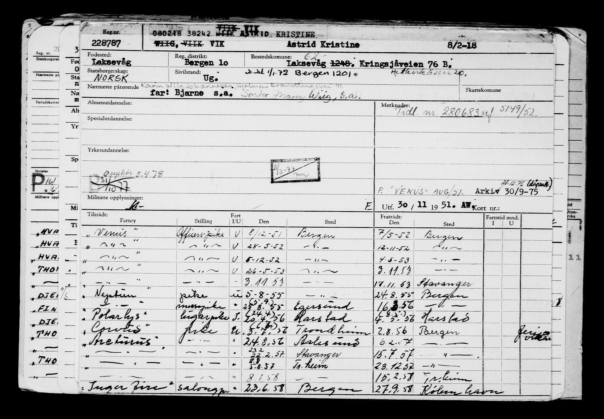 Direktoratet for sjømenn, AV/RA-S-3545/G/Gb/L0155: Hovedkort, 1918, s. 410