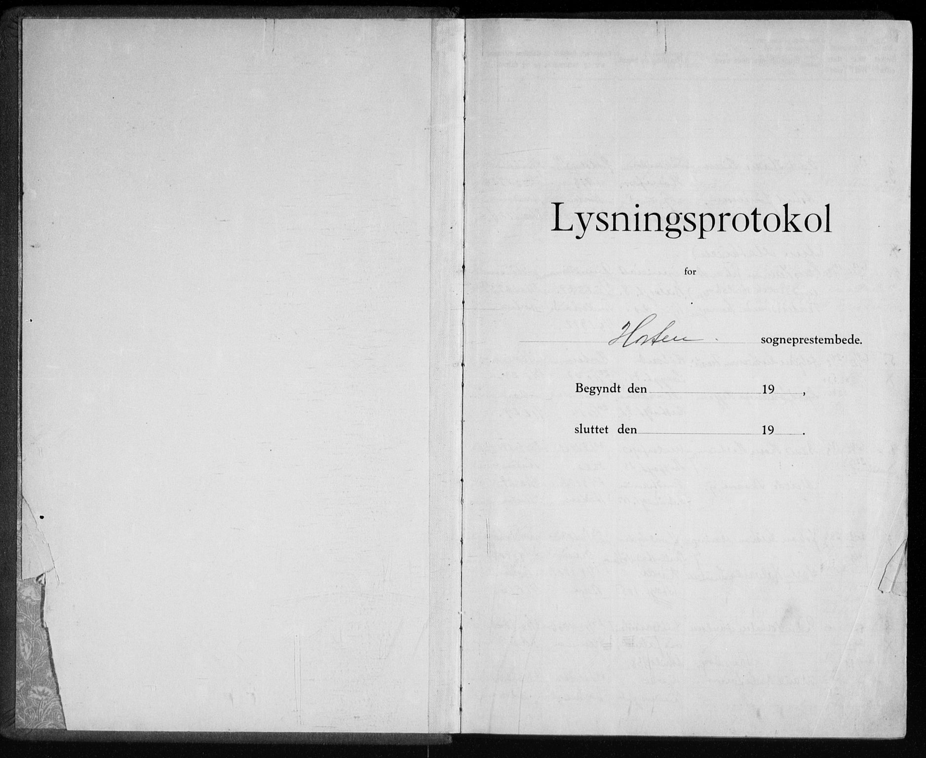 Horten kirkebøker, AV/SAKO-A-348/H/Ha/L0007: Lysningsprotokoll nr. 7, 1934-1947