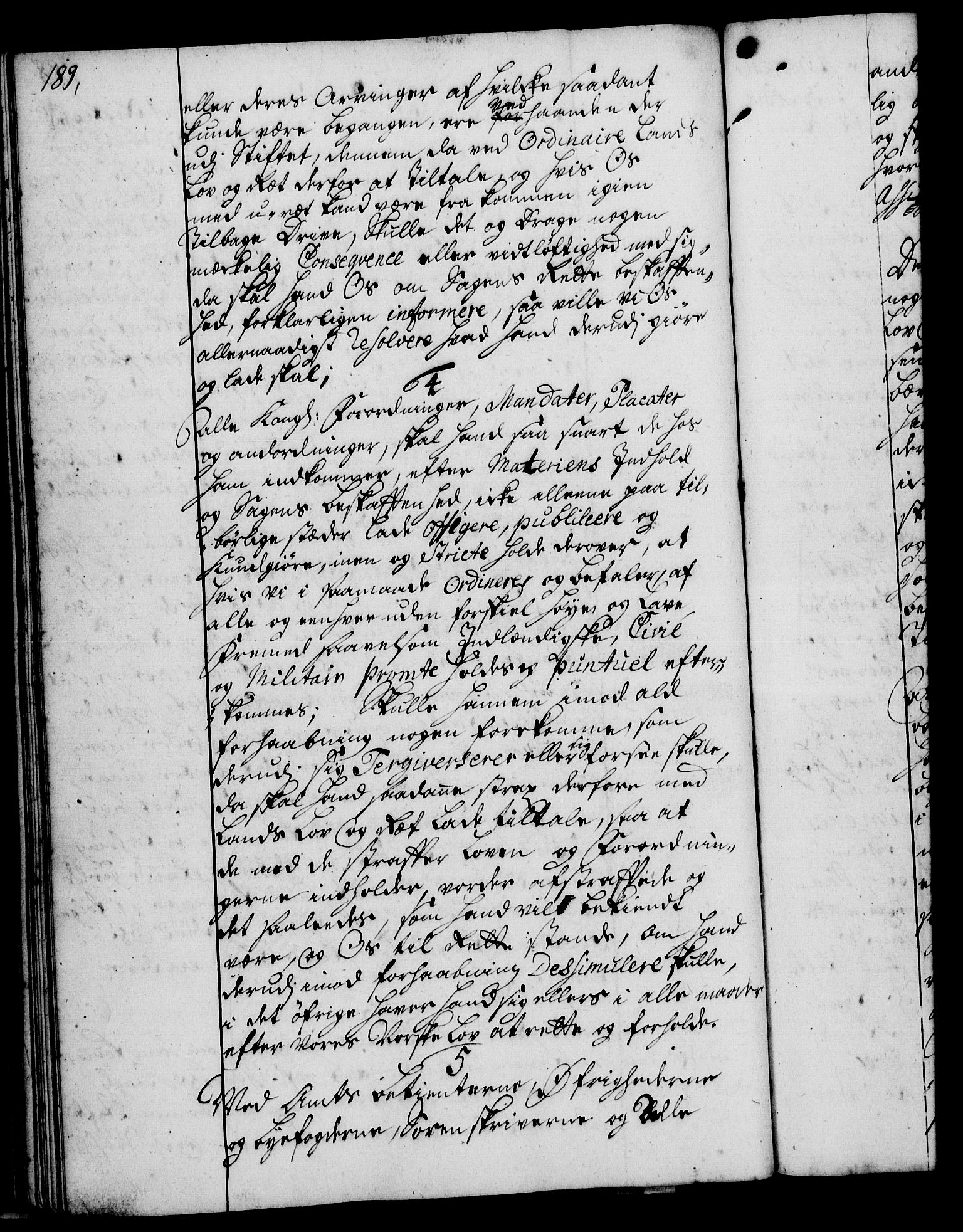 Rentekammeret, Kammerkanselliet, RA/EA-3111/G/Gg/Ggi/L0002: Norsk instruksjonsprotokoll med register (merket RK 53.35), 1729-1751, s. 189