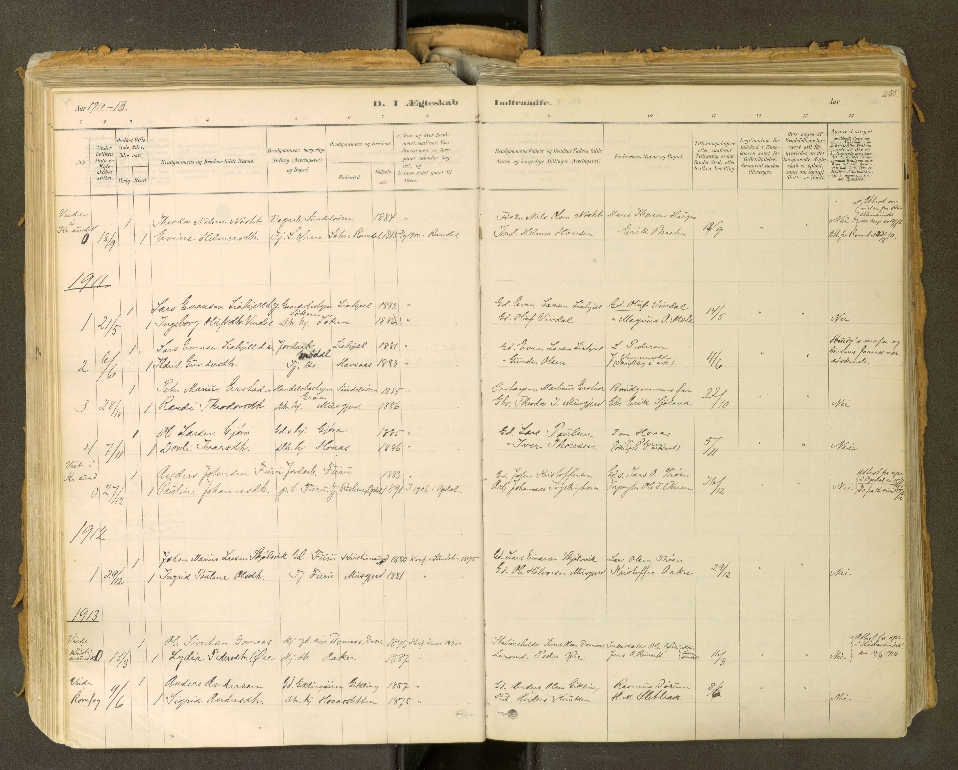 Sunndal sokneprestkontor, SAT/A-1085/1/I/I1/I1a: Ministerialbok nr. 2, 1877-1914, s. 233