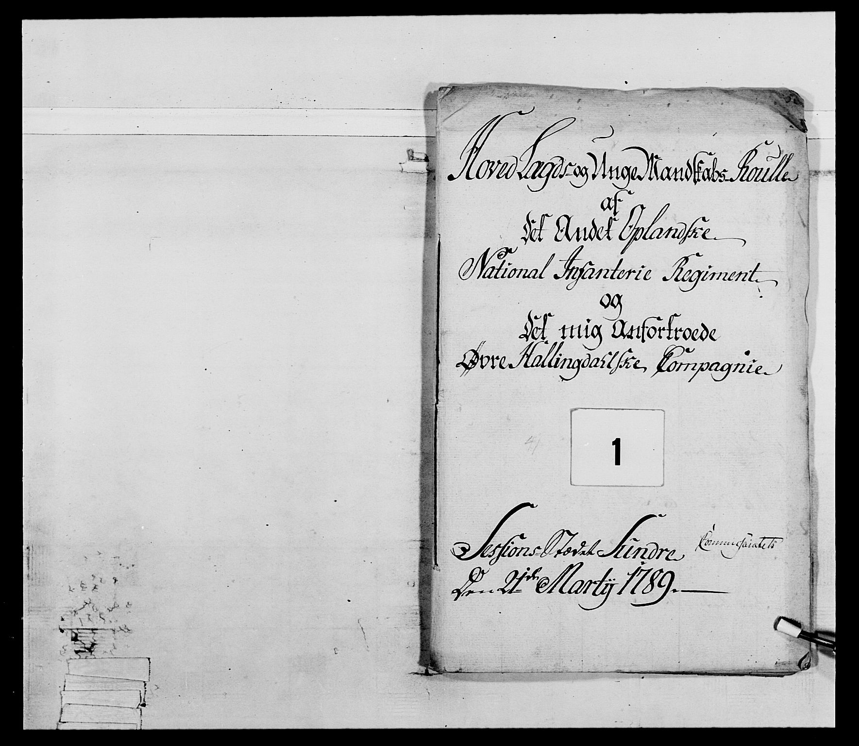 Generalitets- og kommissariatskollegiet, Det kongelige norske kommissariatskollegium, AV/RA-EA-5420/E/Eh/L0066: 2. Opplandske nasjonale infanteriregiment, 1789, s. 7