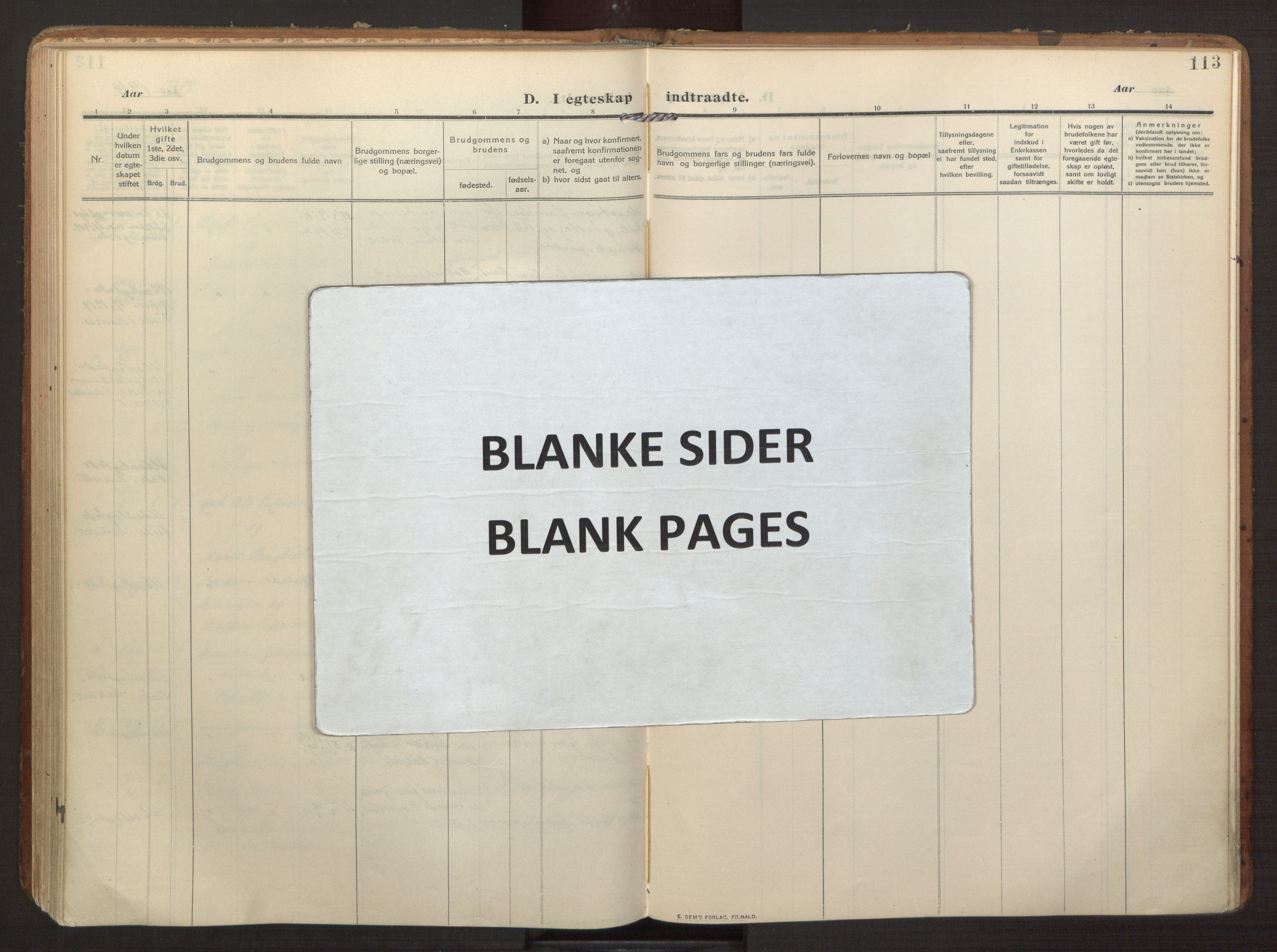 Eidsvoll prestekontor Kirkebøker, AV/SAO-A-10888/F/Fb/L0004: Ministerialbok nr. II 4, 1909-1919, s. 113
