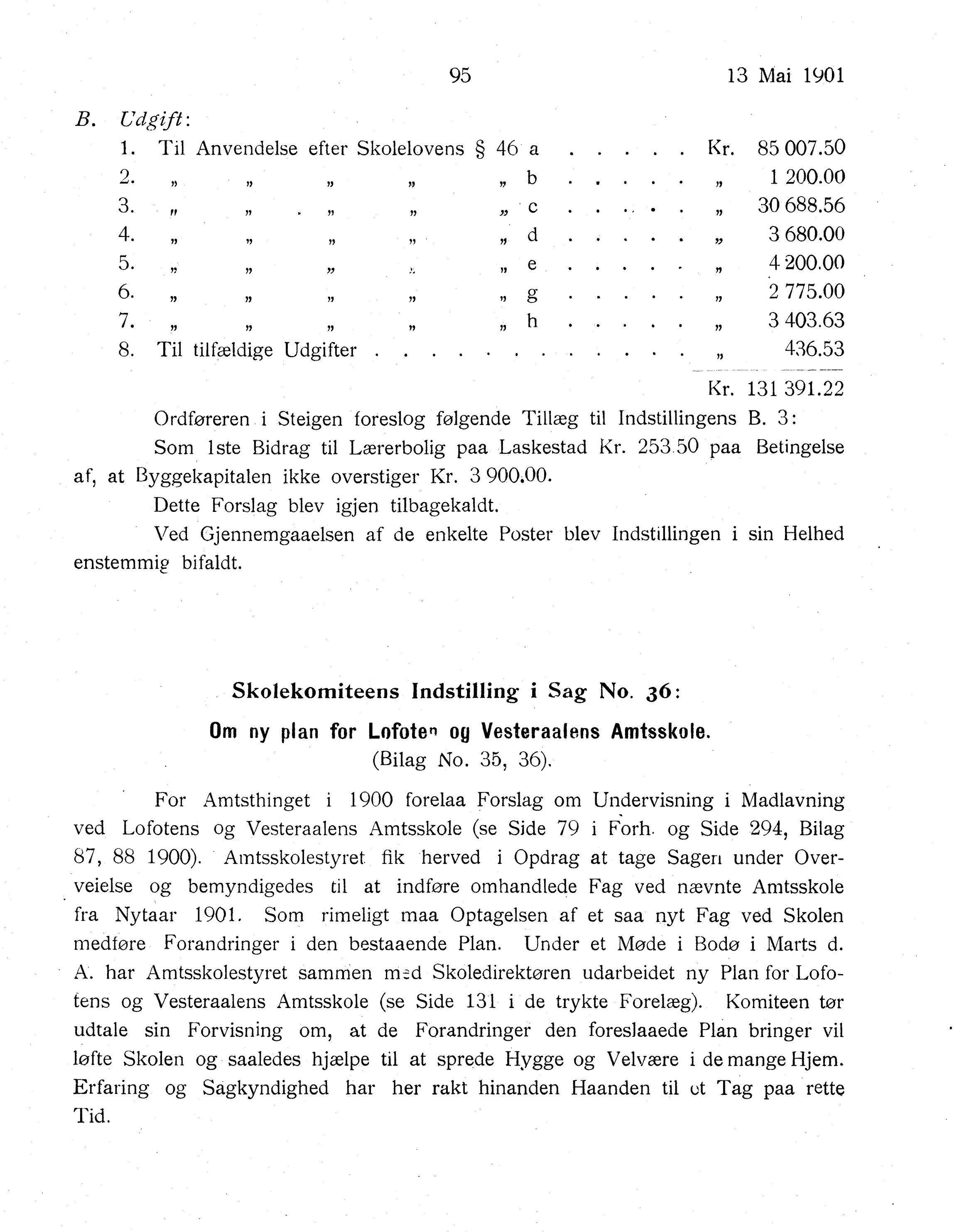 Nordland Fylkeskommune. Fylkestinget, AIN/NFK-17/176/A/Ac/L0024: Fylkestingsforhandlinger 1901, 1901