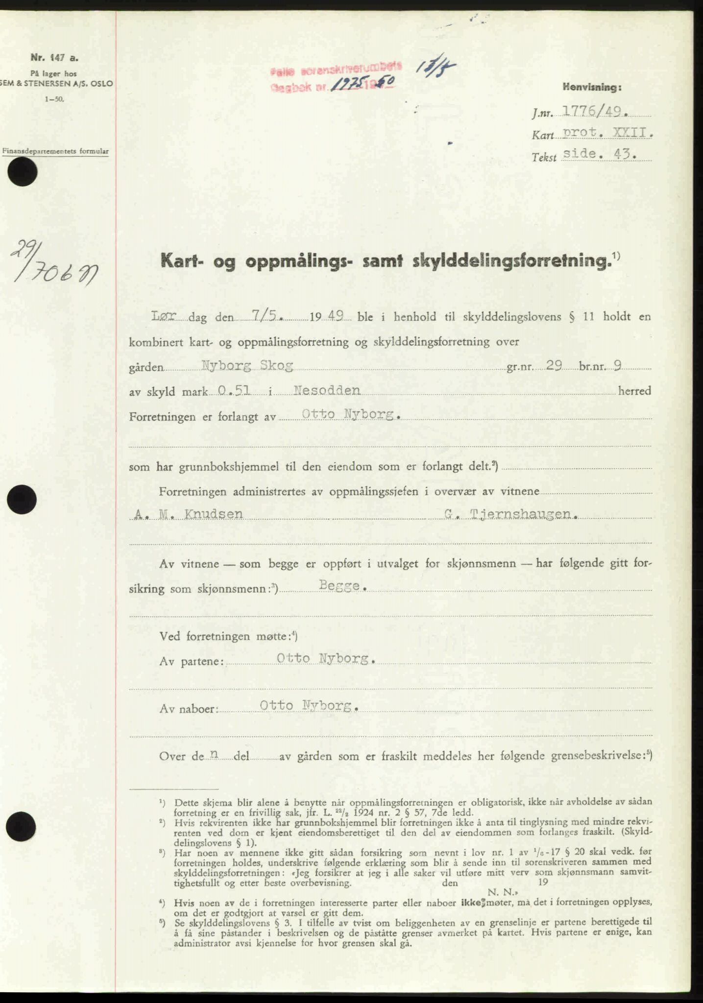 Follo sorenskriveri, SAO/A-10274/G/Ga/Gaa/L0092: Pantebok nr. I 92, 1950-1950, Dagboknr: 1975/1950