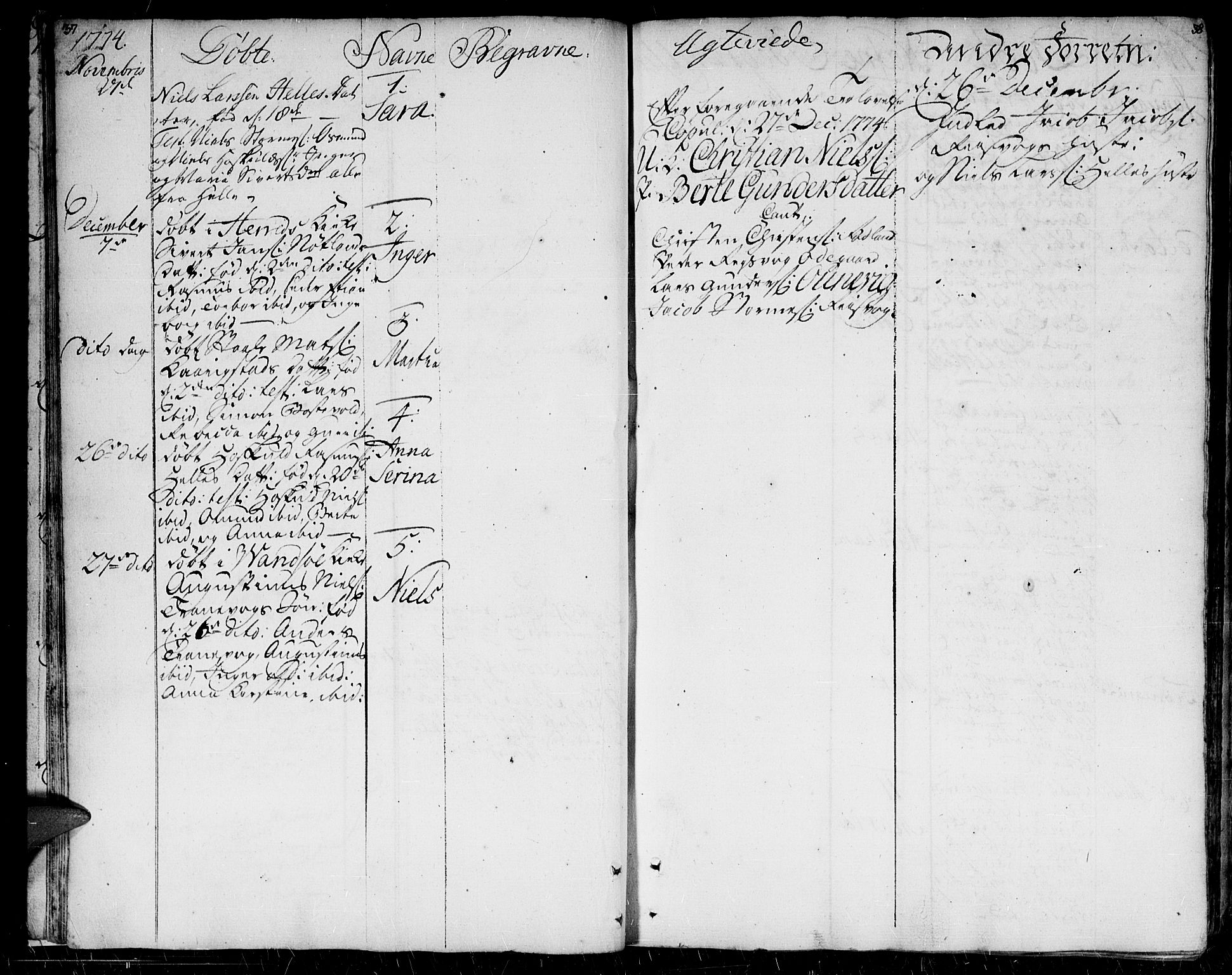 Herad sokneprestkontor, SAK/1111-0018/F/Fa/Faa/L0001: Ministerialbok nr. A 1 /2, 1768-1797, s. 37-38