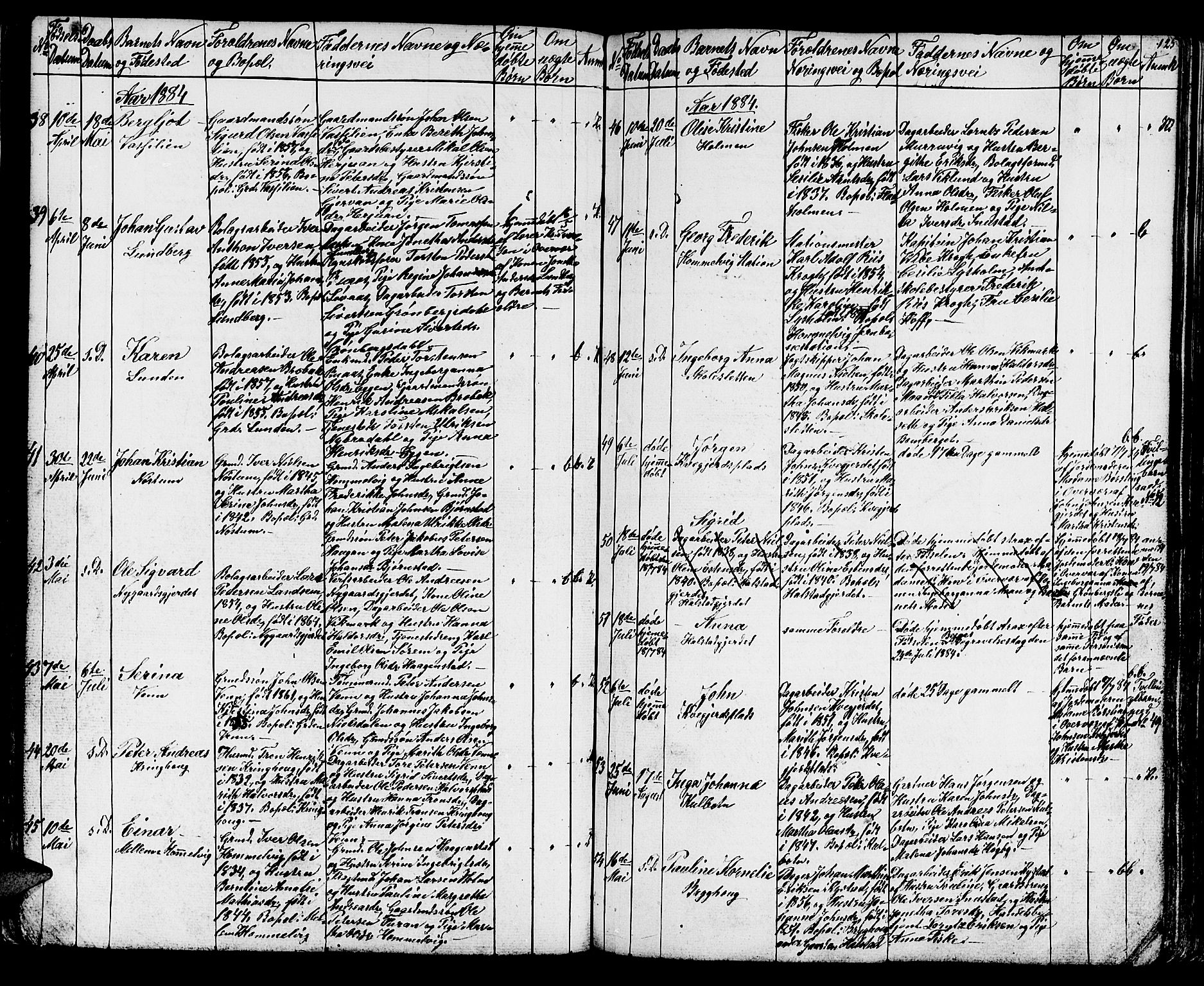 Ministerialprotokoller, klokkerbøker og fødselsregistre - Sør-Trøndelag, SAT/A-1456/616/L0422: Klokkerbok nr. 616C05, 1850-1888, s. 125