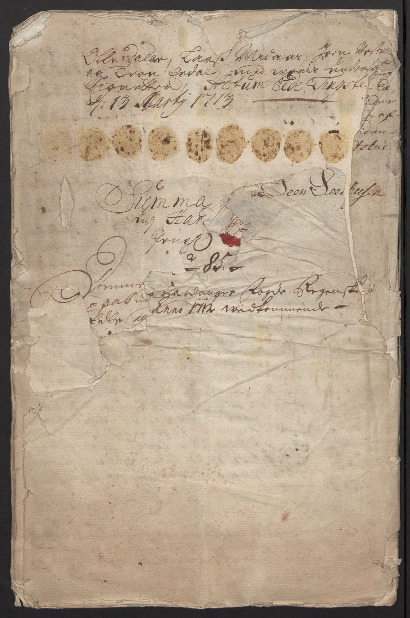 Rentekammeret inntil 1814, Reviderte regnskaper, Fogderegnskap, AV/RA-EA-4092/R48/L2988: Fogderegnskap Sunnhordland og Hardanger, 1712, s. 459