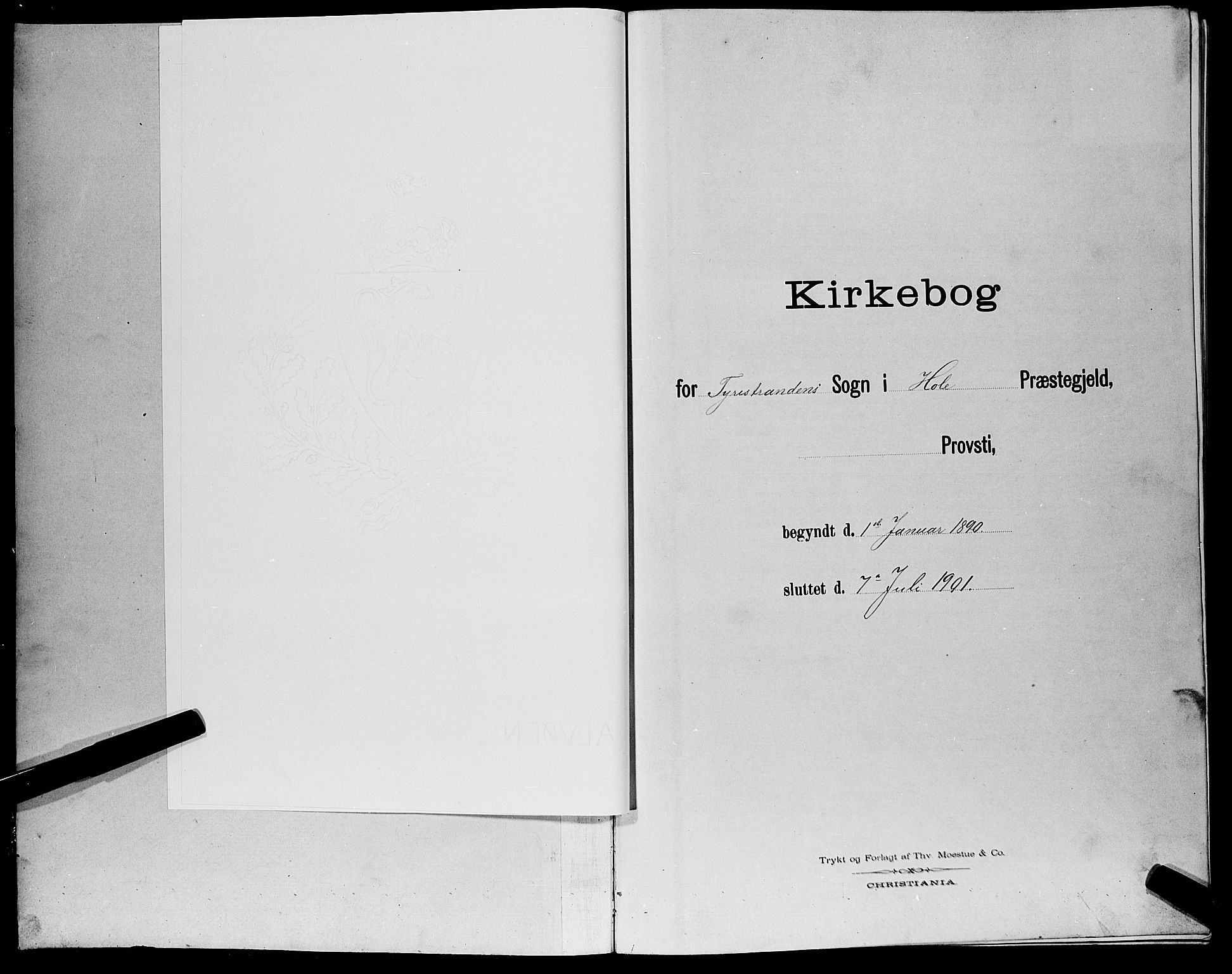 Hole kirkebøker, SAKO/A-228/G/Gb/L0003: Klokkerbok nr. II 3, 1890-1901