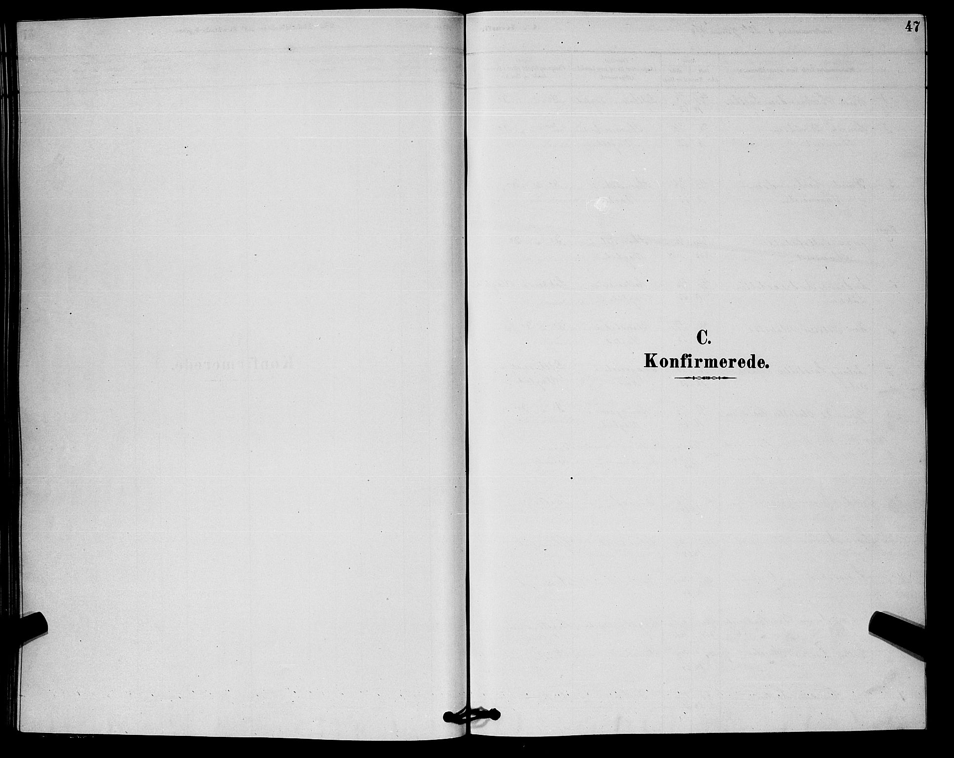 Rollag kirkebøker, SAKO/A-240/G/Gb/L0002: Klokkerbok nr. II 2, 1878-1898, s. 47