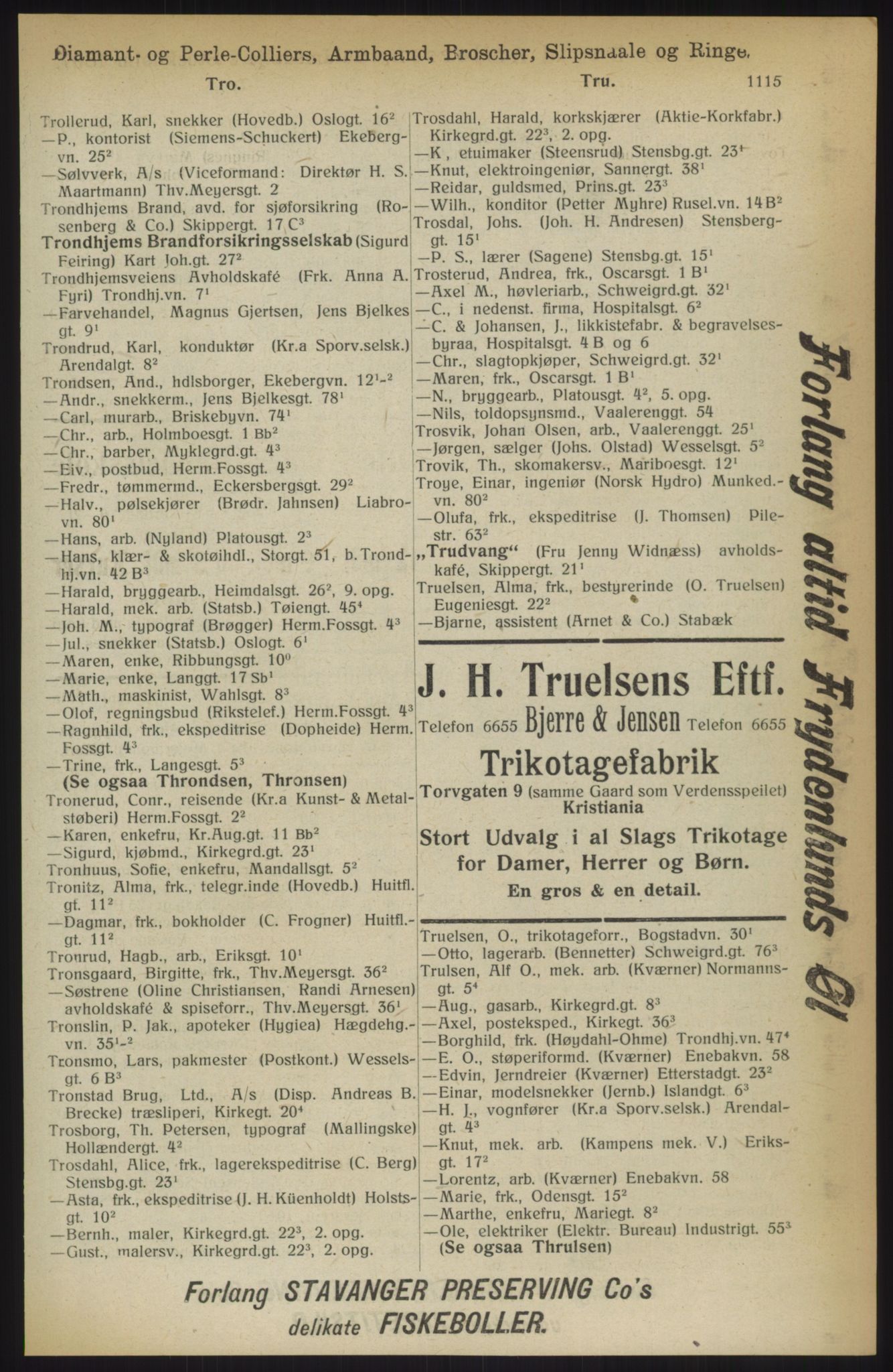 Kristiania/Oslo adressebok, PUBL/-, 1914, s. 1115