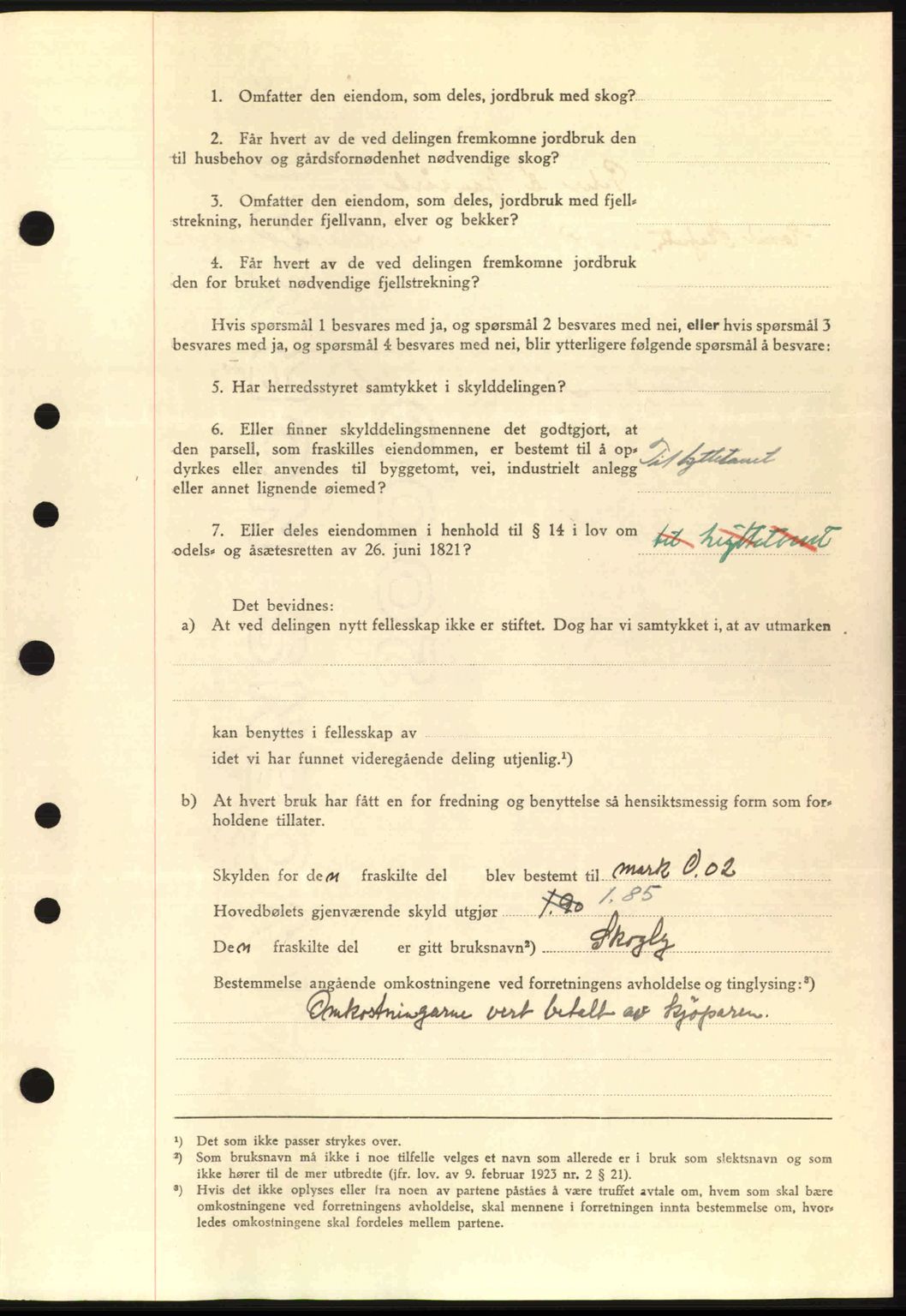 Nordre Sunnmøre sorenskriveri, AV/SAT-A-0006/1/2/2C/2Ca: Pantebok nr. A16, 1943-1943, Dagboknr: 1361/1943