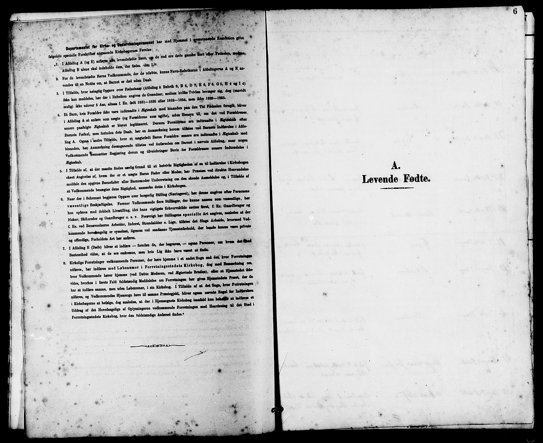 Lund sokneprestkontor, AV/SAST-A-101809/S07/L0006: Klokkerbok nr. B 6, 1885-1901, s. 6