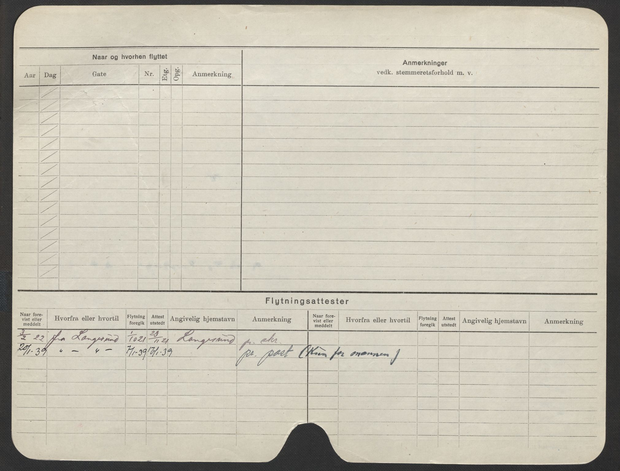 Oslo folkeregister, Registerkort, SAO/A-11715/F/Fa/Fac/L0014: Kvinner, 1906-1914, s. 851b
