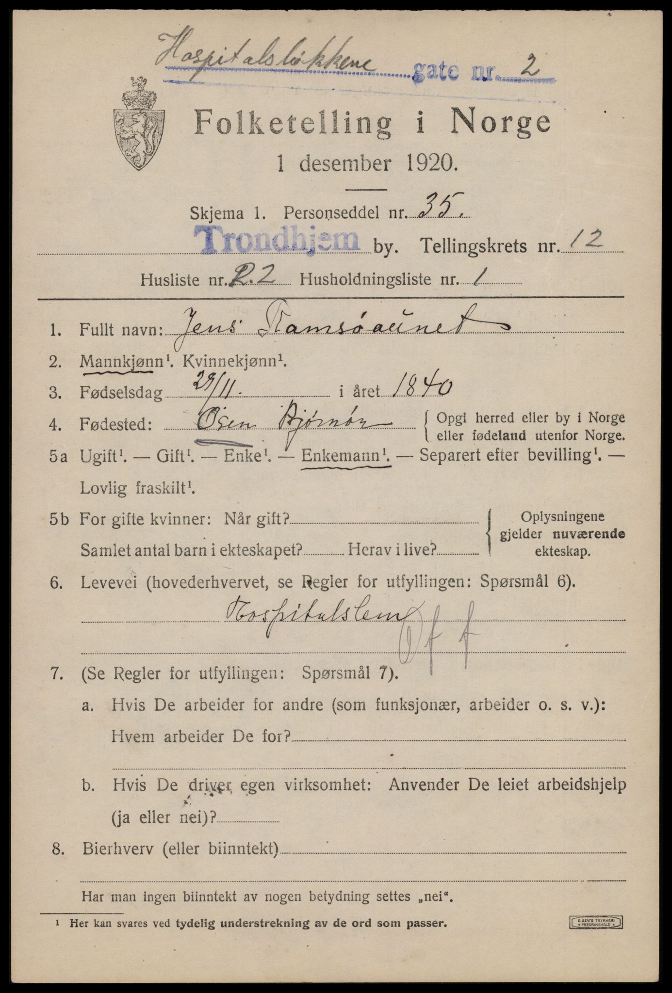 SAT, Folketelling 1920 for 1601 Trondheim kjøpstad, 1920, s. 47982