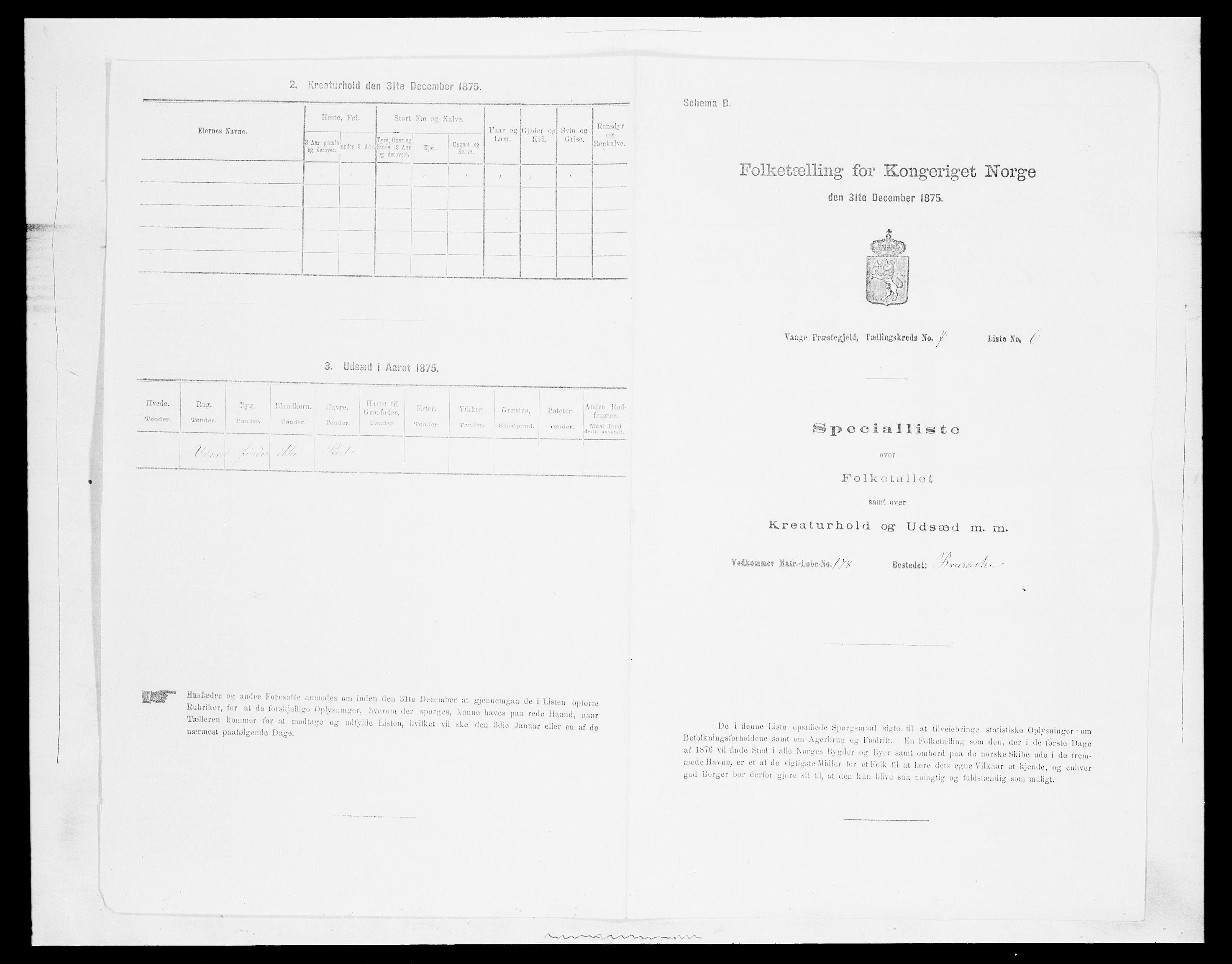 SAH, Folketelling 1875 for 0515P Vågå prestegjeld, 1875, s. 1267