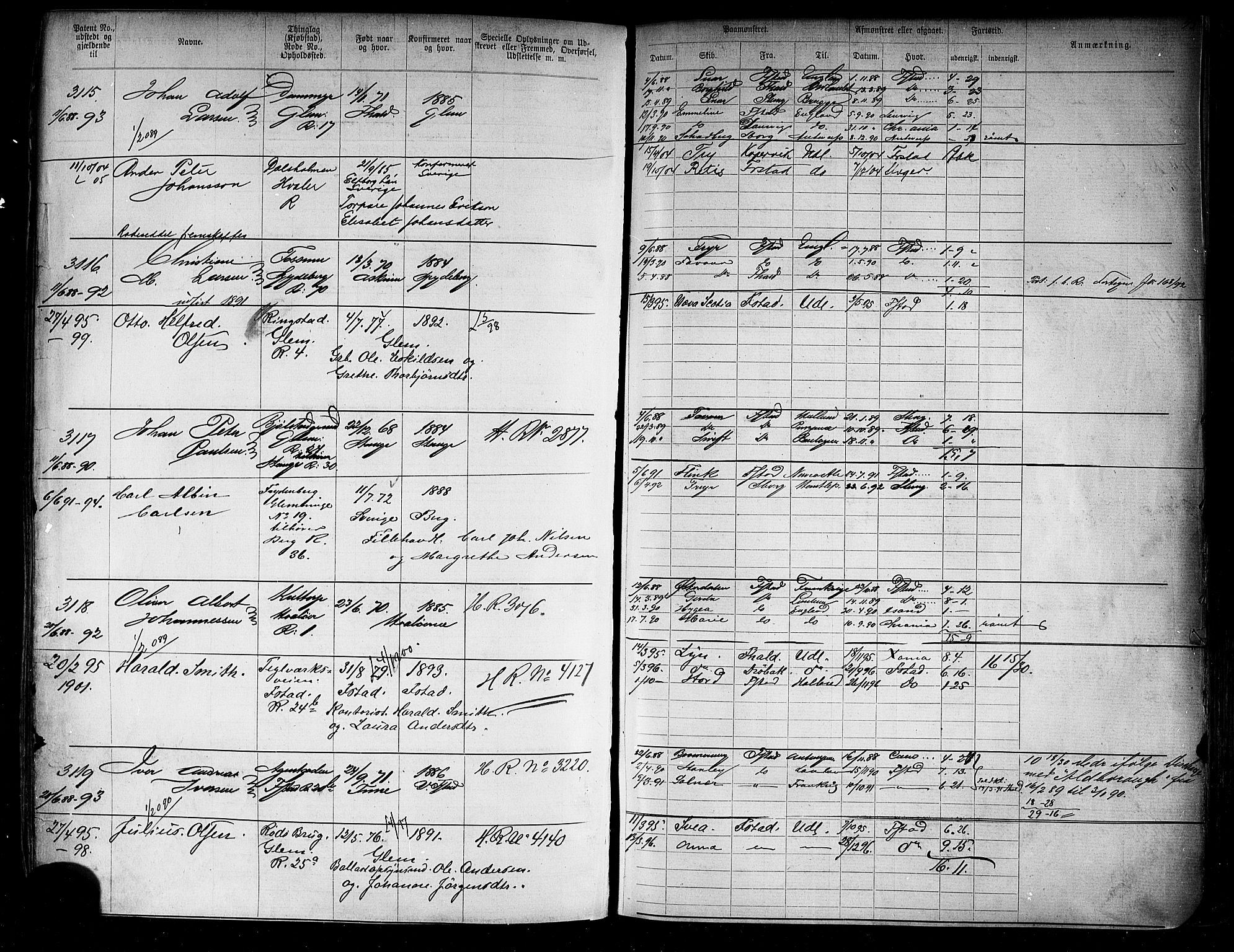 Fredrikstad mønstringskontor, AV/SAO-A-10569b/F/Fc/Fca/L0005: Annotasjonsrulle, 1884-1899, s. 351