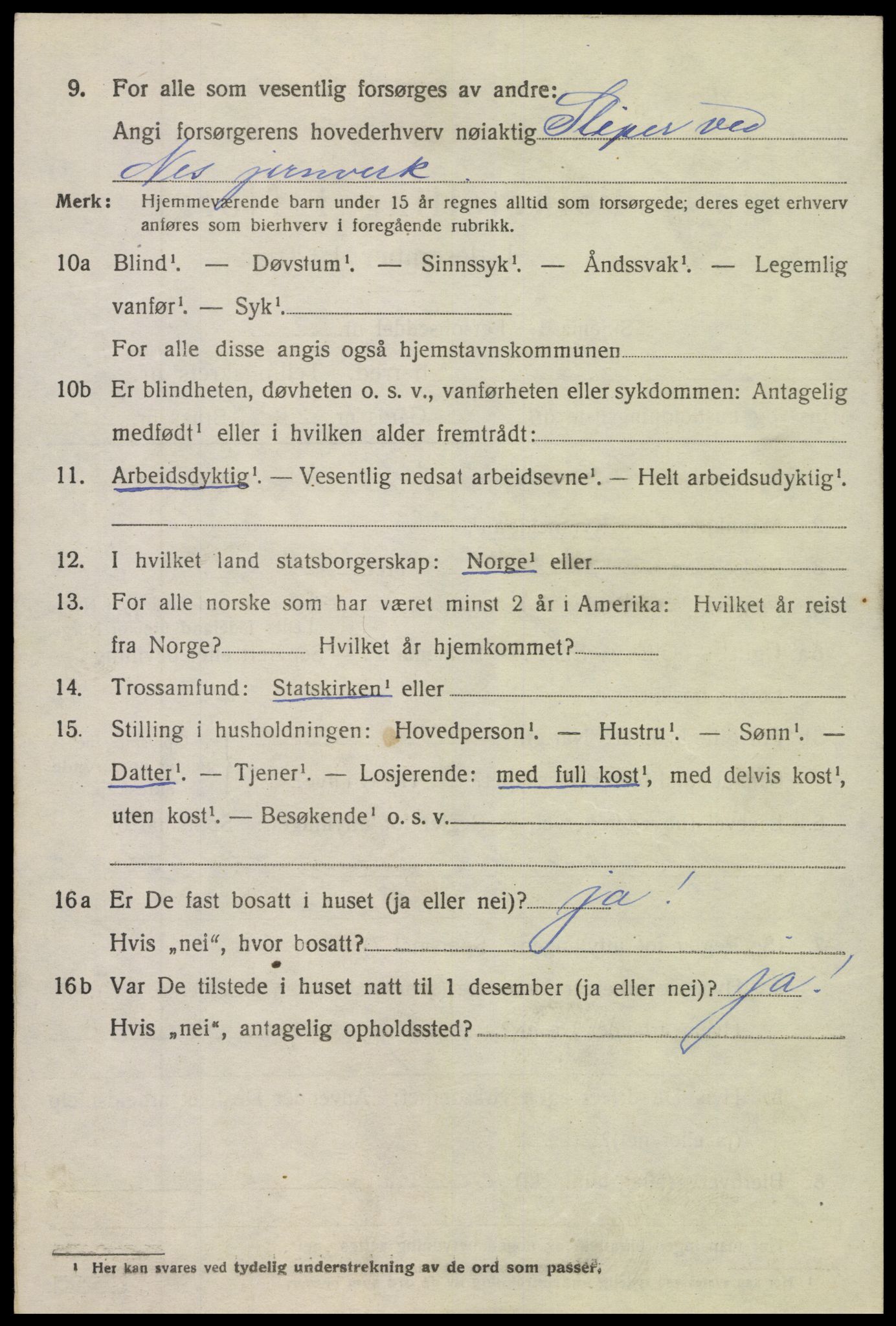 SAK, Folketelling 1920 for 0914 Holt herred, 1920, s. 4909