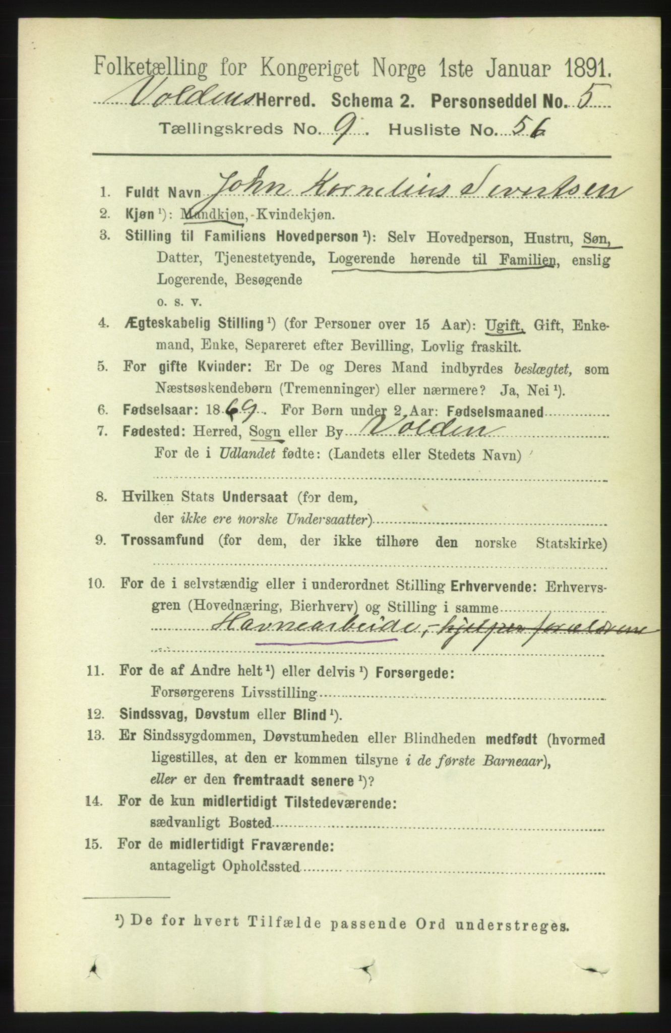 RA, Folketelling 1891 for 1519 Volda herred, 1891, s. 4627